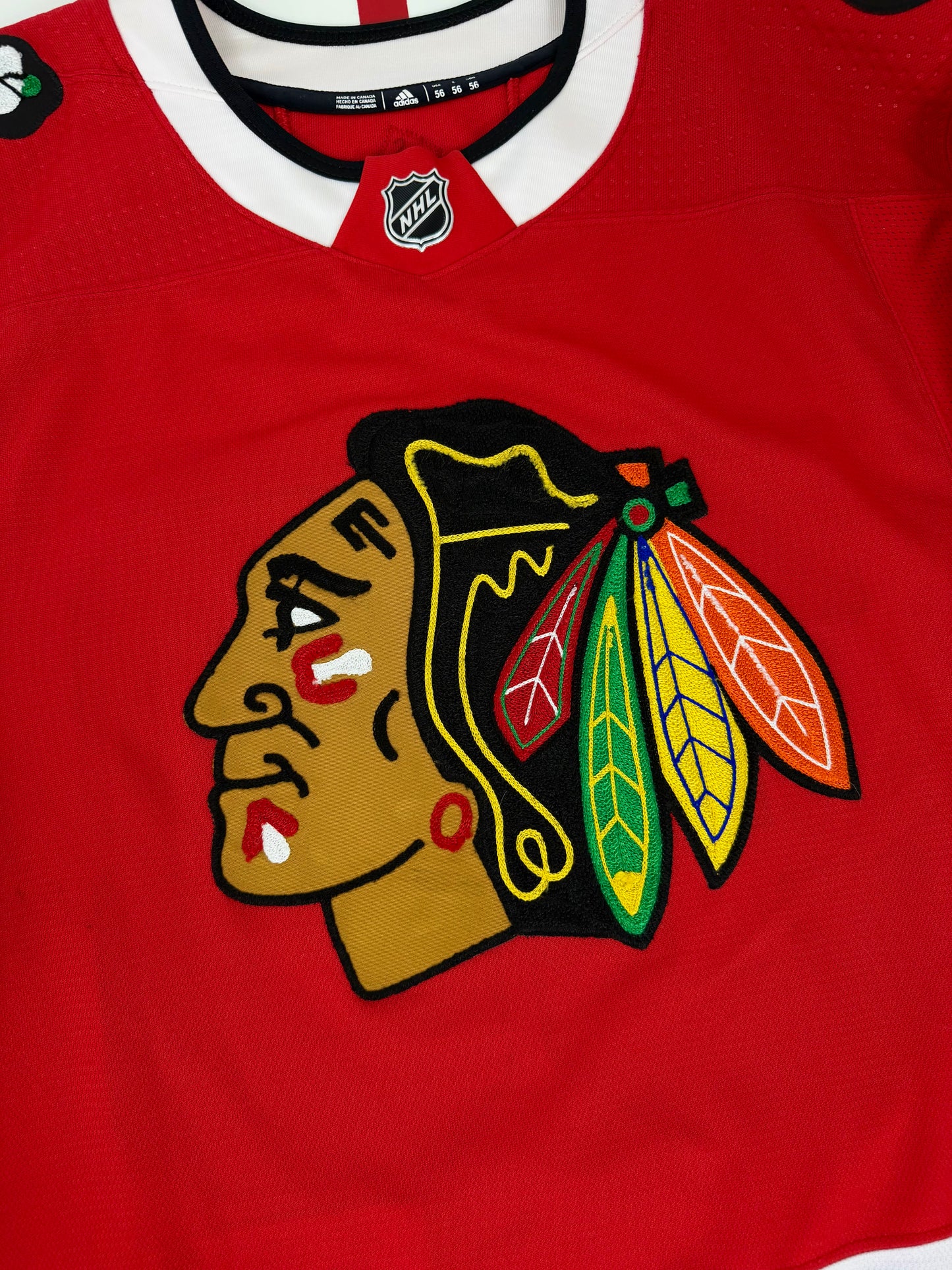 Chicago Blackhawks Ryan Hartman Game Worn 2017-2018 NHL Hockey Jersey (56/XXL)