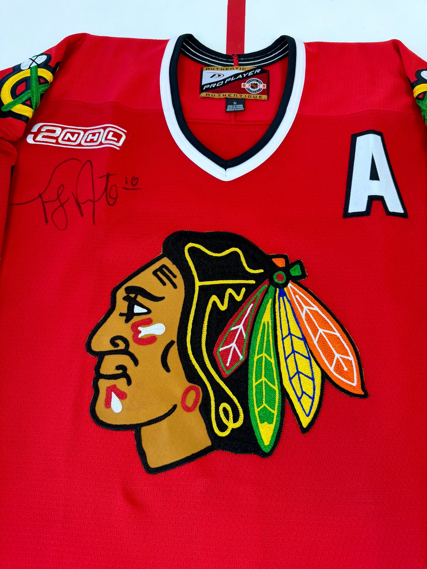 Chicago Blackhawks Tony Amonte 1999-2000 Autographed NHL Hockey Jersey (52/XL)