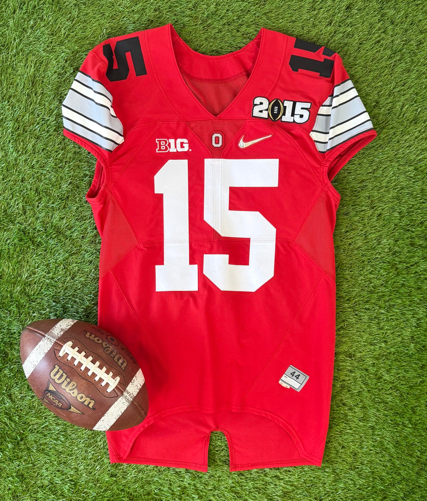 Ohio State University Buckeyes Ezekiel Elliot 2015 College Football Playoff National Championship Jersey (44/Large)