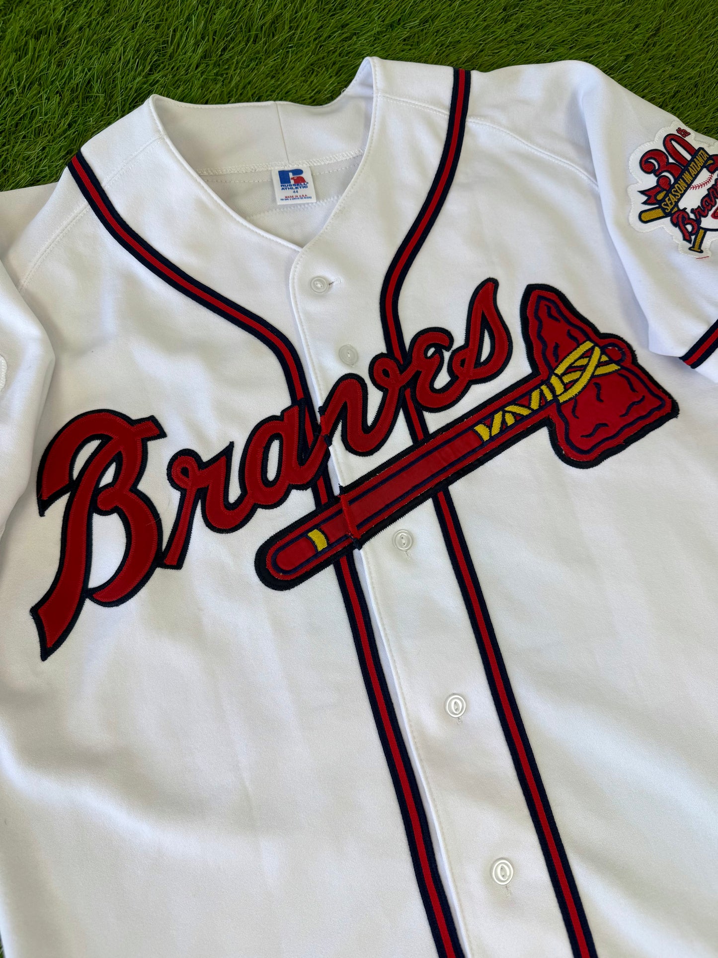 Atlanta Braves Chipper Jones 1995 World Series MLB Baseball Jersey (44/Large)