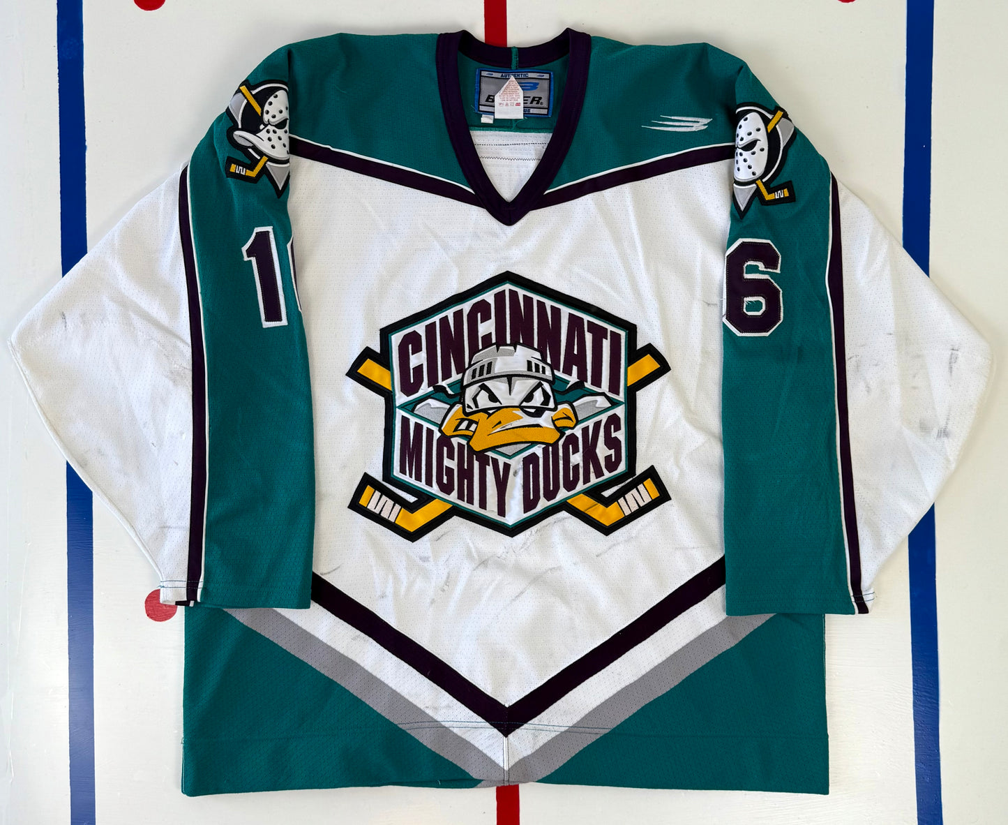 Cincinnati Mighty Ducks 1997-1998 Tim Lovell AHL Hockey Jersey (54/XXL)