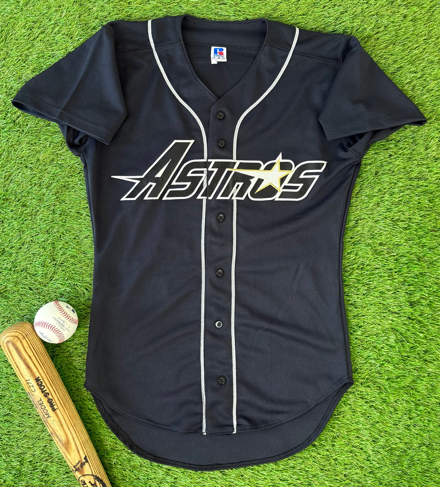 Houston Astros Craig Biggio Mid-90s “Astro Blue” MLB Baseball Prototype Jersey (40/Medium)