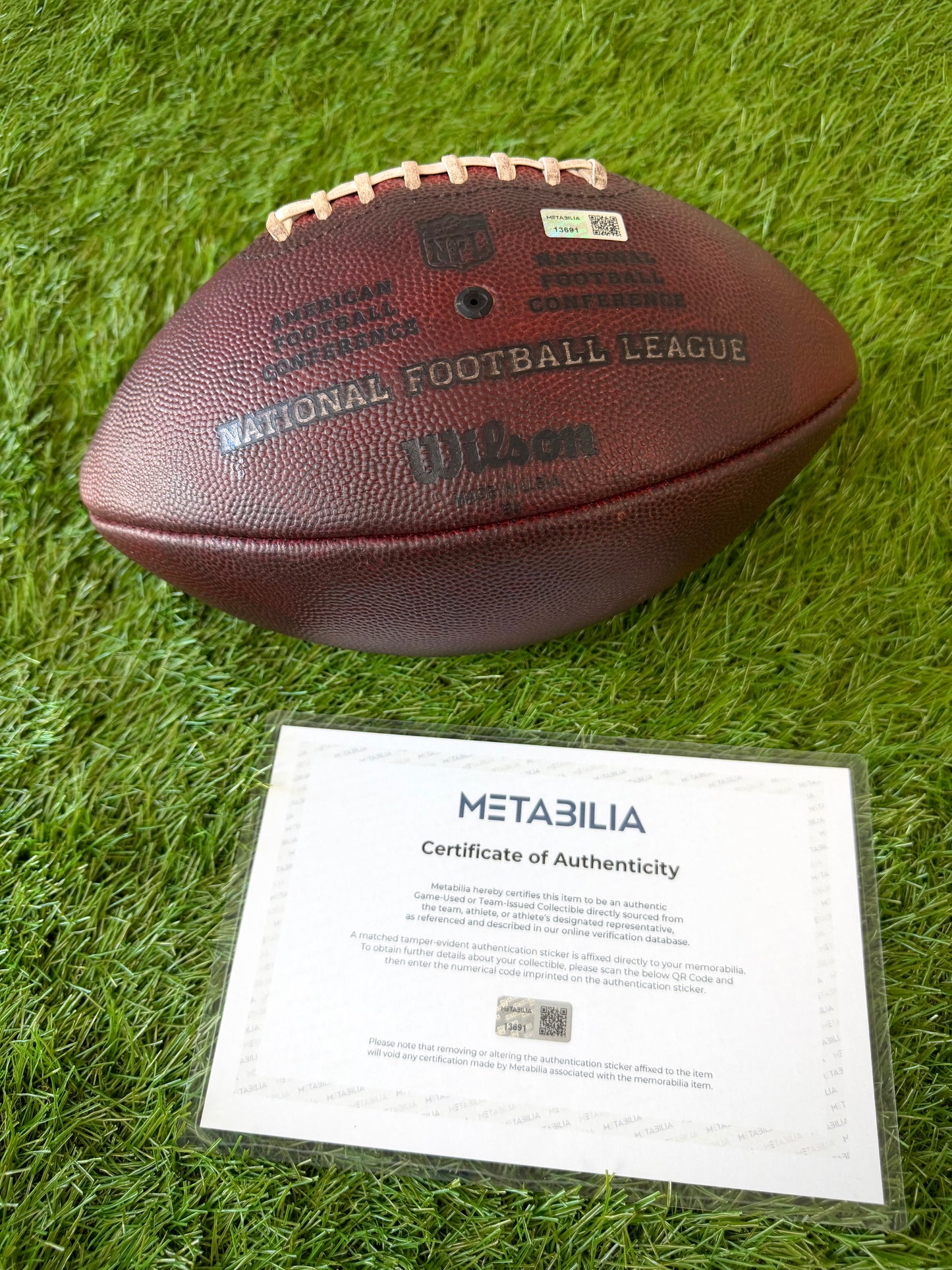 Game Used Pittsburgh Steelers NFL Football “The Duke” Ball Signed by Kenny Pickett and George Pickens