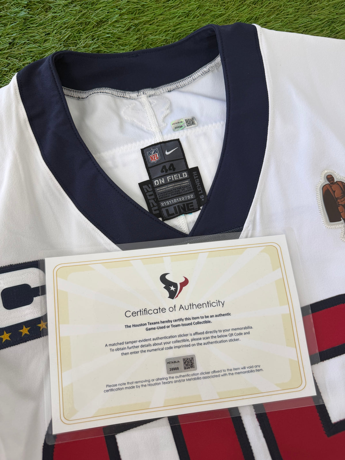 Houston Texans J.J. Watt 2020 Team Issued NFL Football Jersey (44/Large)