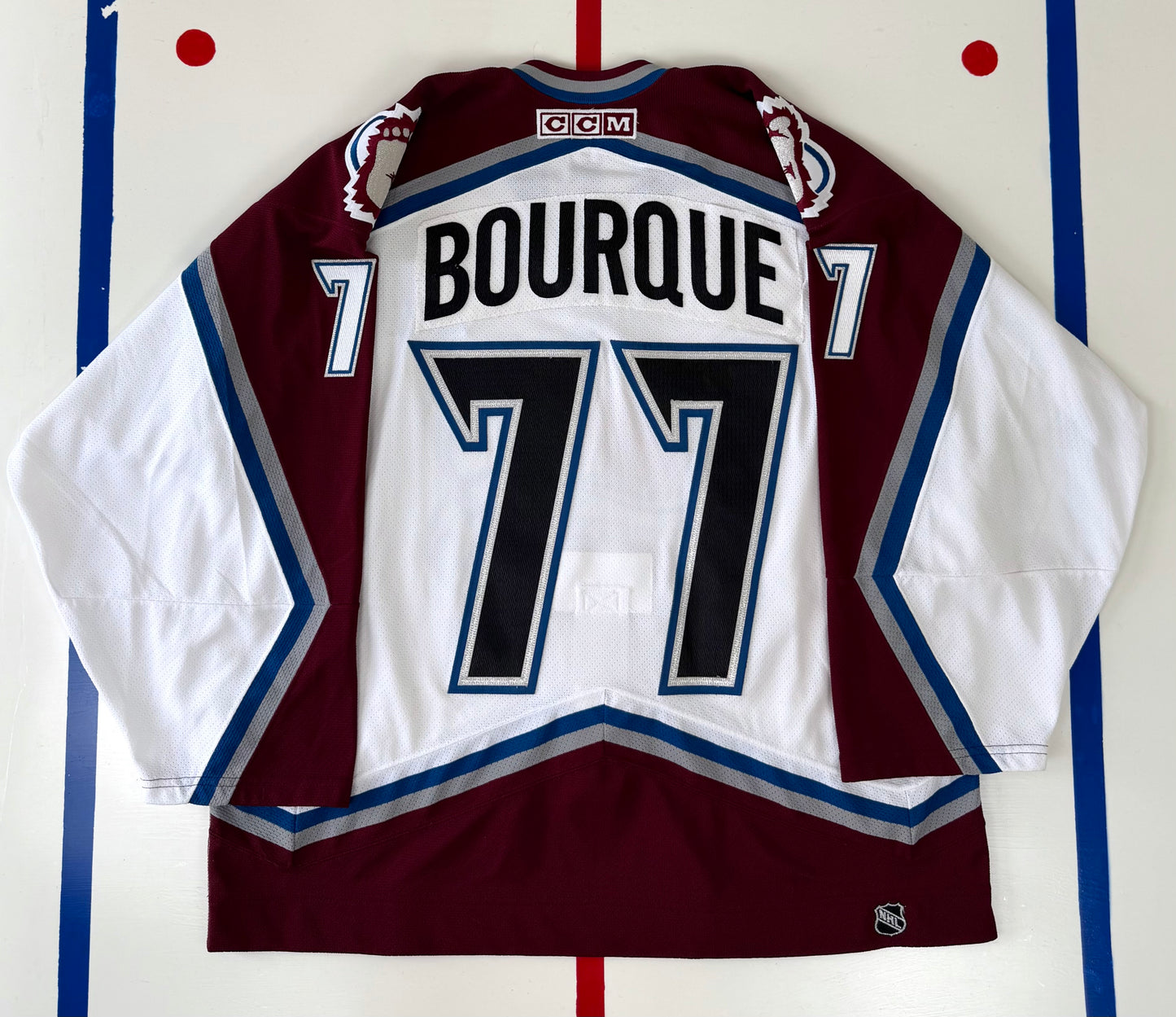 Colorado Avalanche Ray Bourque 2001 Stanley Cup Finals NHL Hockey Jersey (56/XXL)
