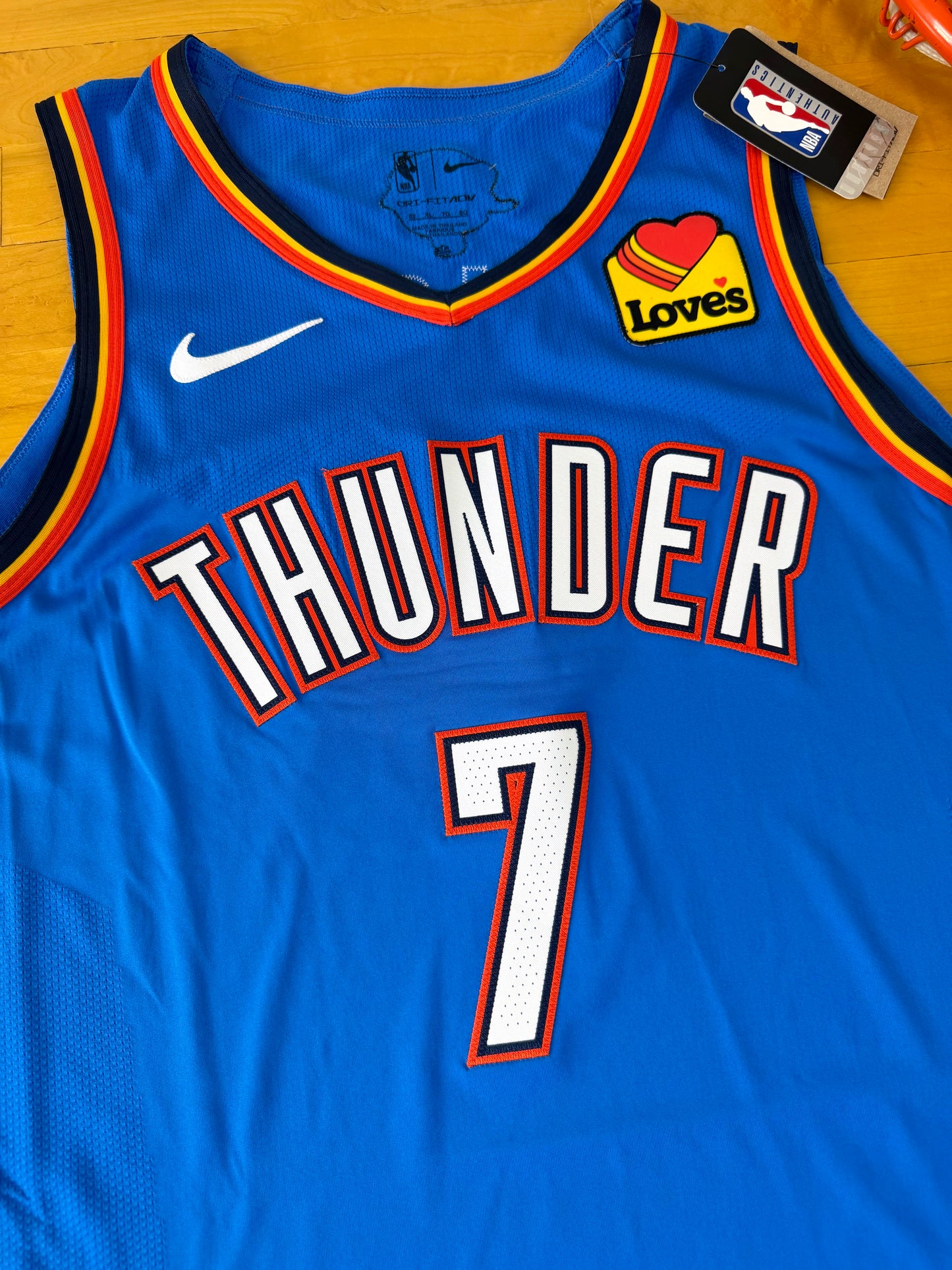 Oklahoma City Thunder Chet Holmgren 2025 NBA Finals Basketball Jersey (52/XL)