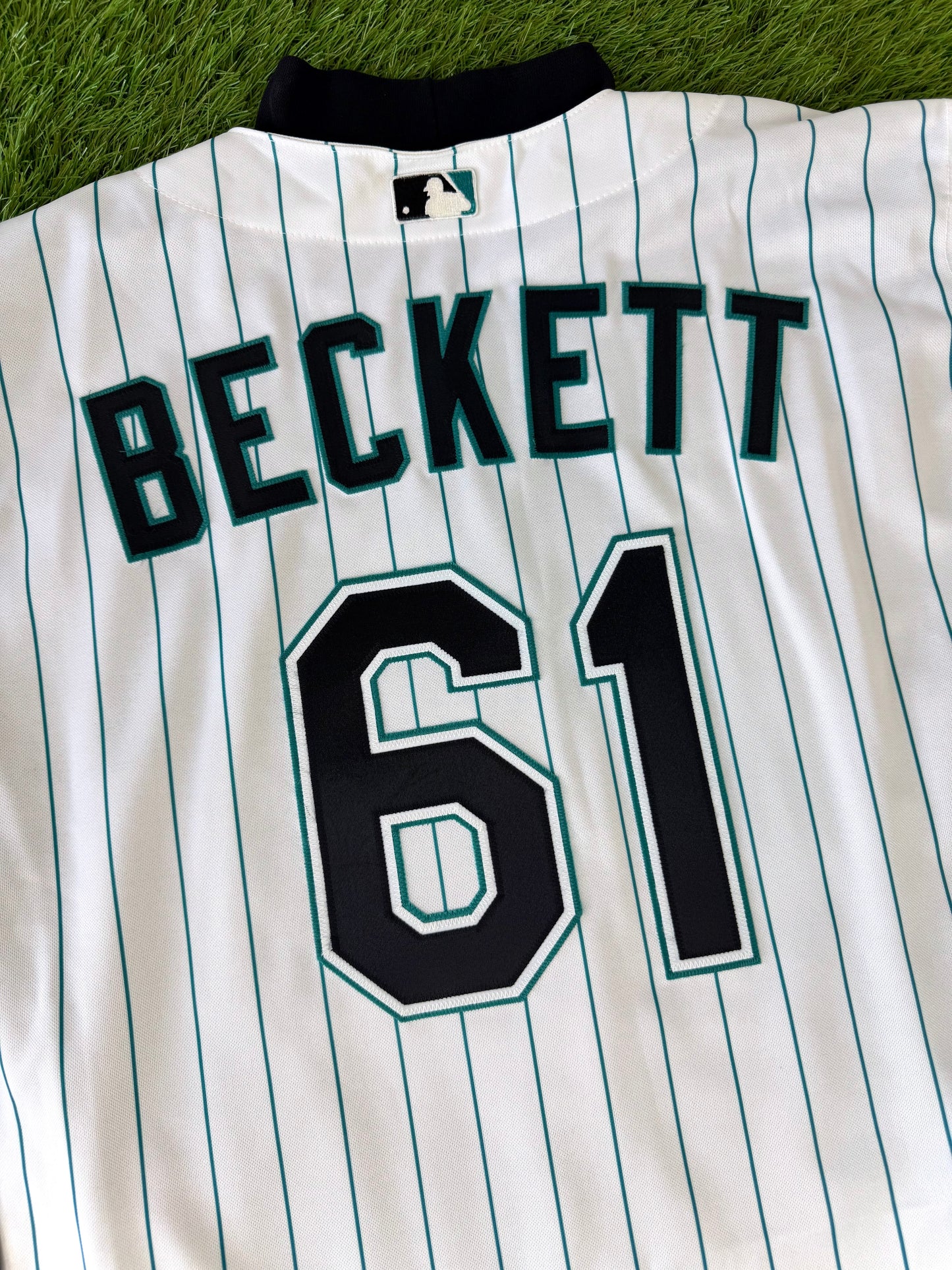 Florida Marlins Josh Beckett 2001-2002 Vest MLB Baseball Jersey and Long Sleeved Undershirt (52/XXL)