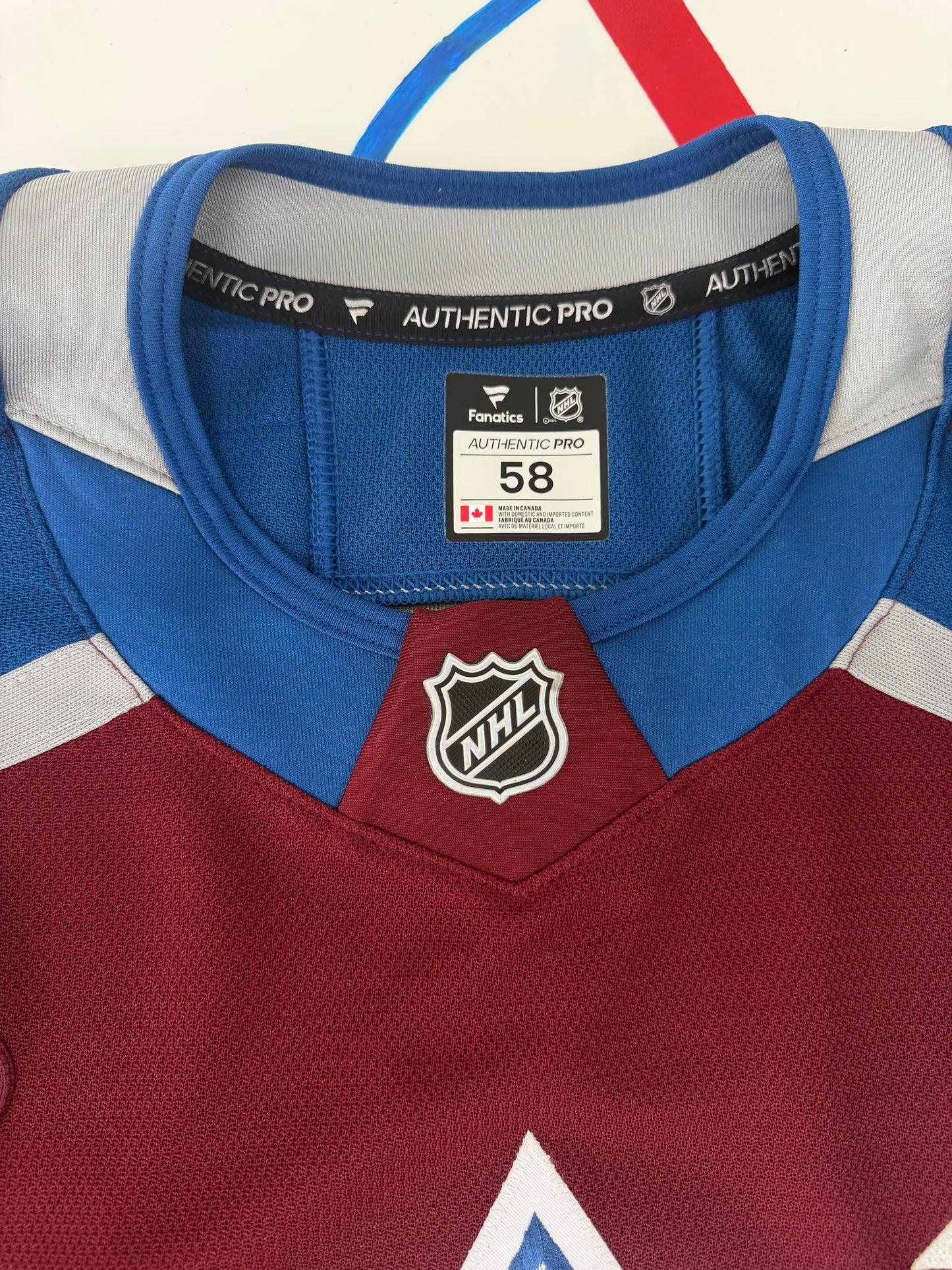 Colorado Avalanche Nathan MacKinnon 2024-2026 NHL Hockey Jersey (58/XXXL)