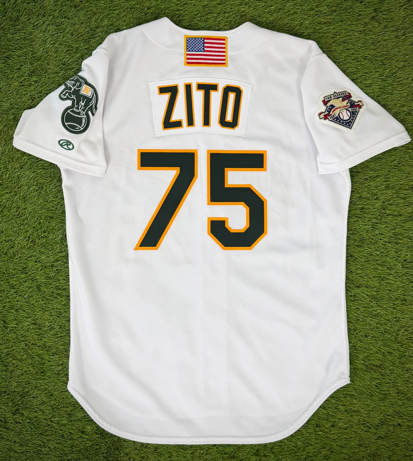 Oakland Athletics Barry Zito 2001 MLB Baseball Jersey (44/Large)