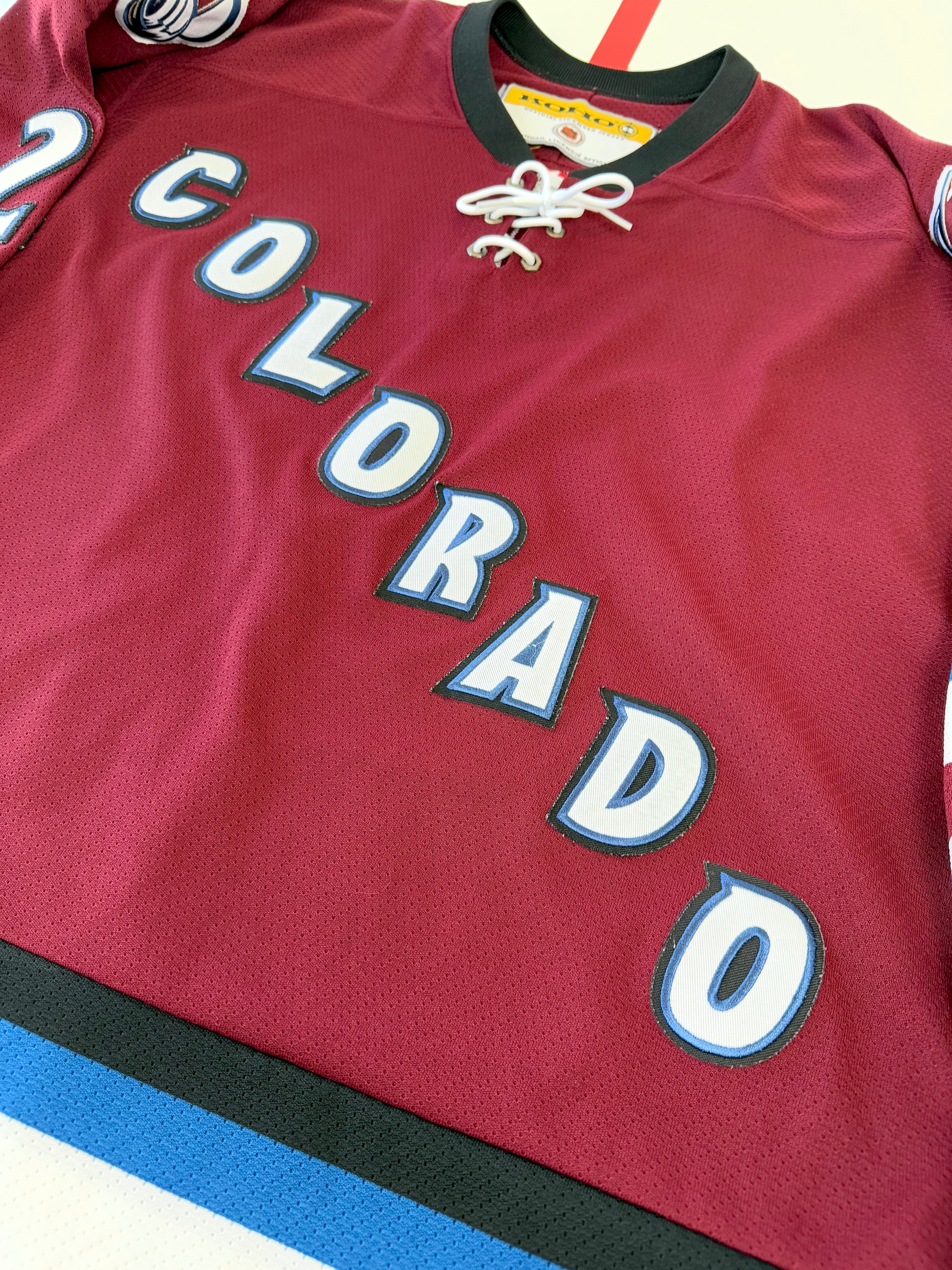 MILAN HEJDUK COLORADO AVALANCHE REVERSE sale RETRO JERSEY SIZE LARGE NICE!!