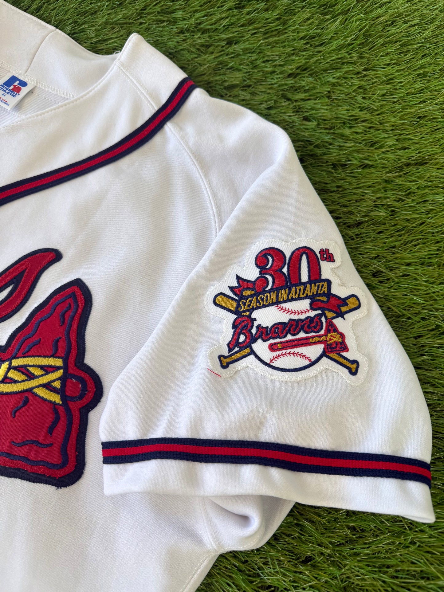 Atlanta Braves Chipper Jones 1995 World Series MLB Baseball Jersey (44/Large)