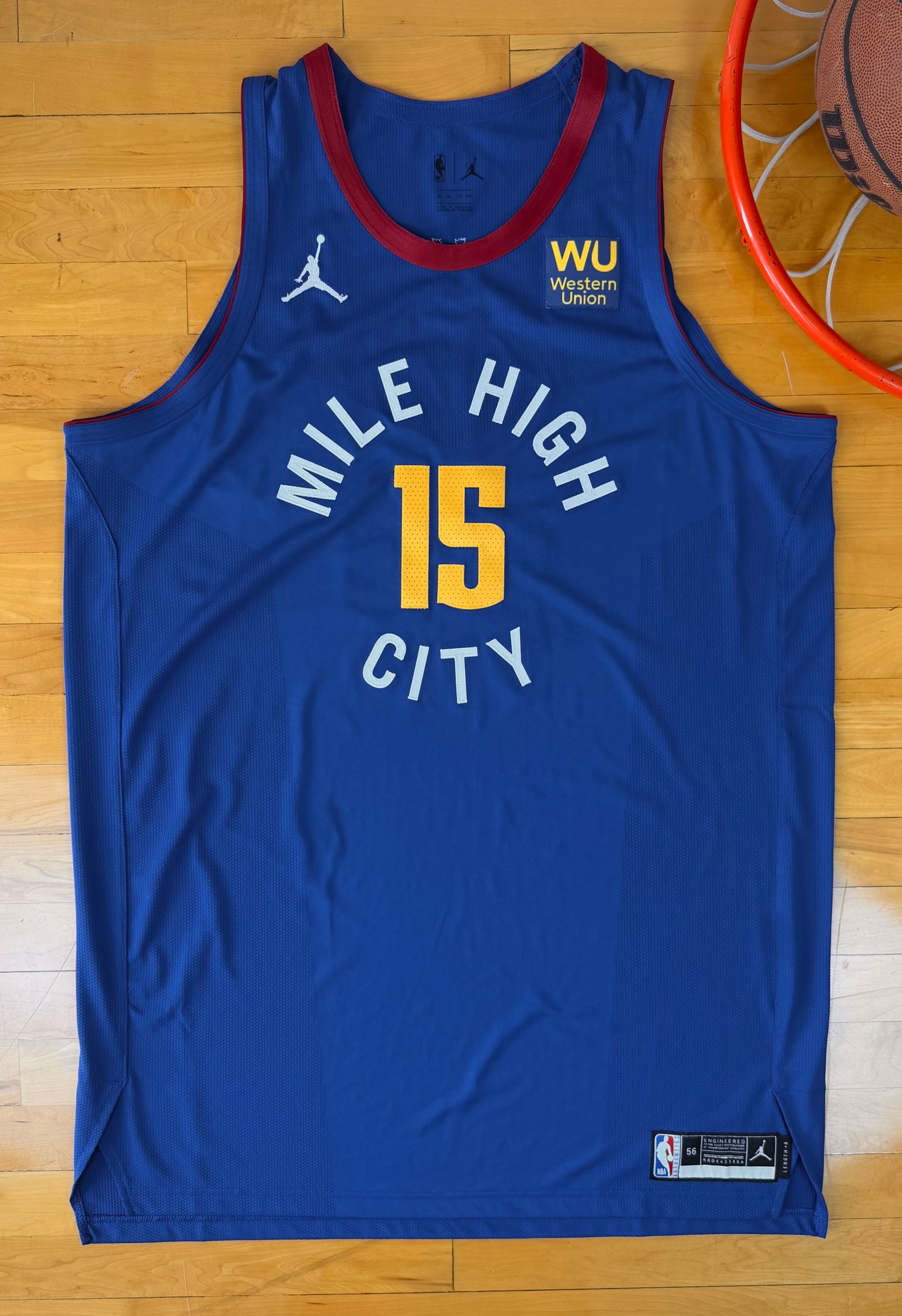 Denver Nuggets Nikola Jokic 2018-2020 Team Issued NBA Basketball Jersey (56/XXL)