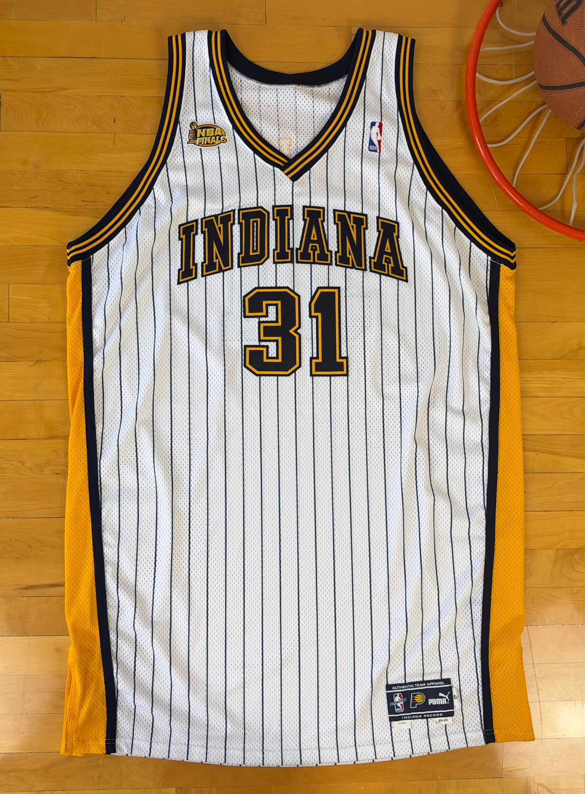 Indiana Pacers Reggie Miller 2000 NBA Finals Basketball Jersey (54/XXL)