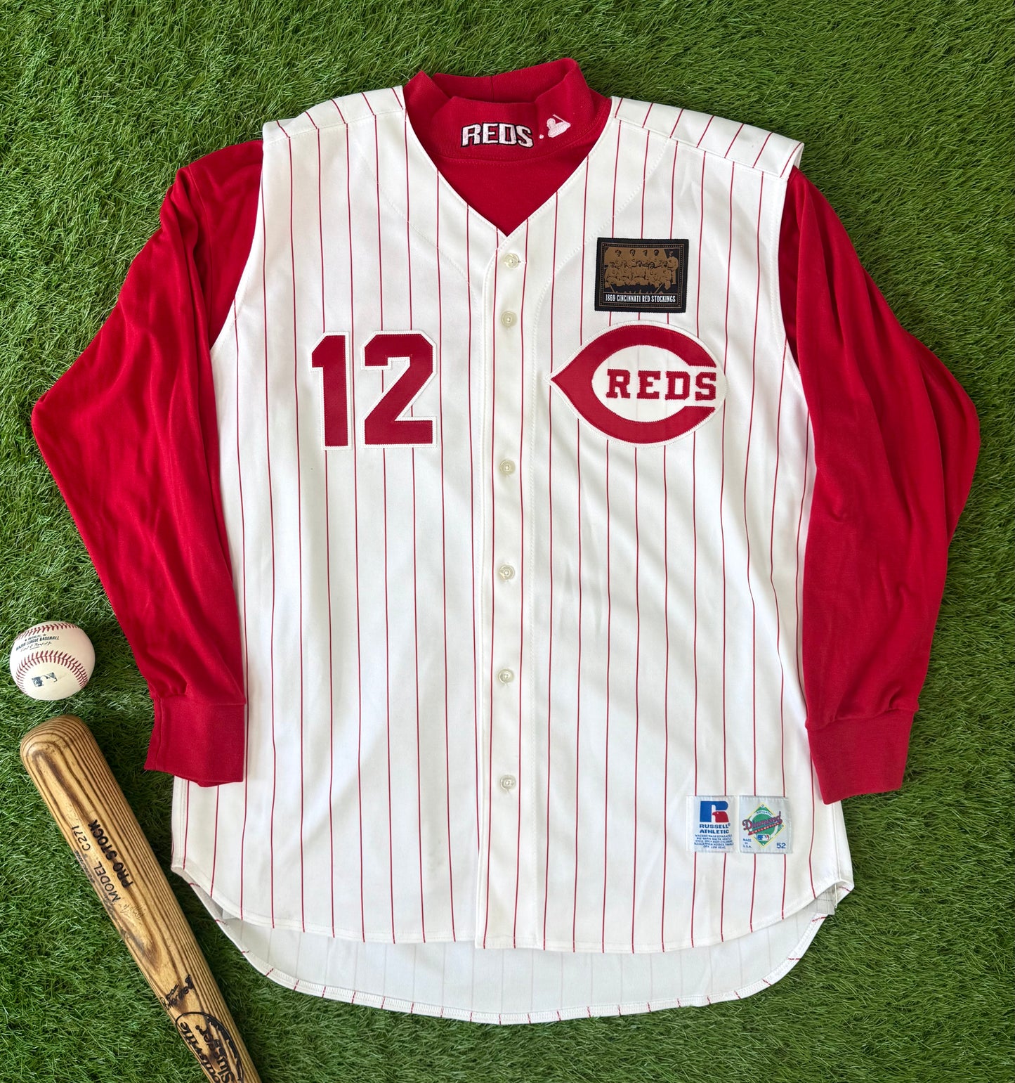 Cincinnati Reds Deion Sanders 1994 MLB Baseball Vest Jersey and Undershirt (52/XXL)