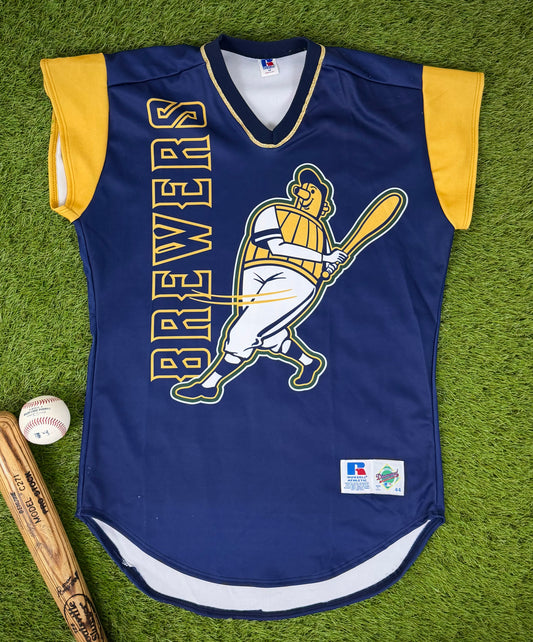 Milwaukee Brewers Geoff Jenkins 1999 TATC MLB Baseball Jersey Jersey (44/Large)