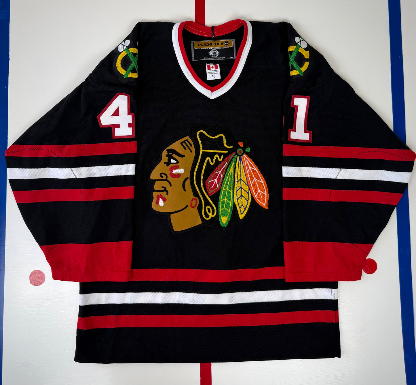 Chicago Blackhawks Jocelyn Thibault 2001-2004 Alternate NHL Hockey Jersey (46/Medium)