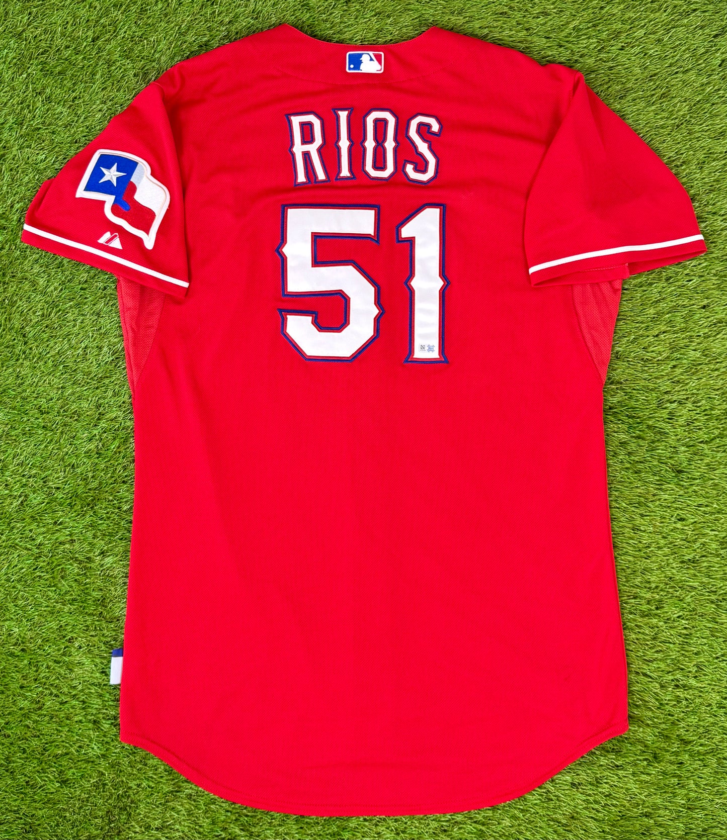 Texas Rangers Alex Rios 2014 MLB Baseball Jersey (48/XL)