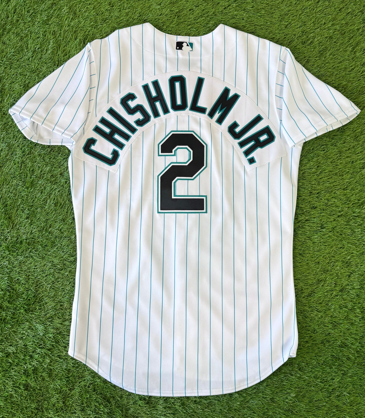 Miami Marlins Jazz Chisholm Jr. 2023 Throwback MLB Baseball Jersey (42/Medium)