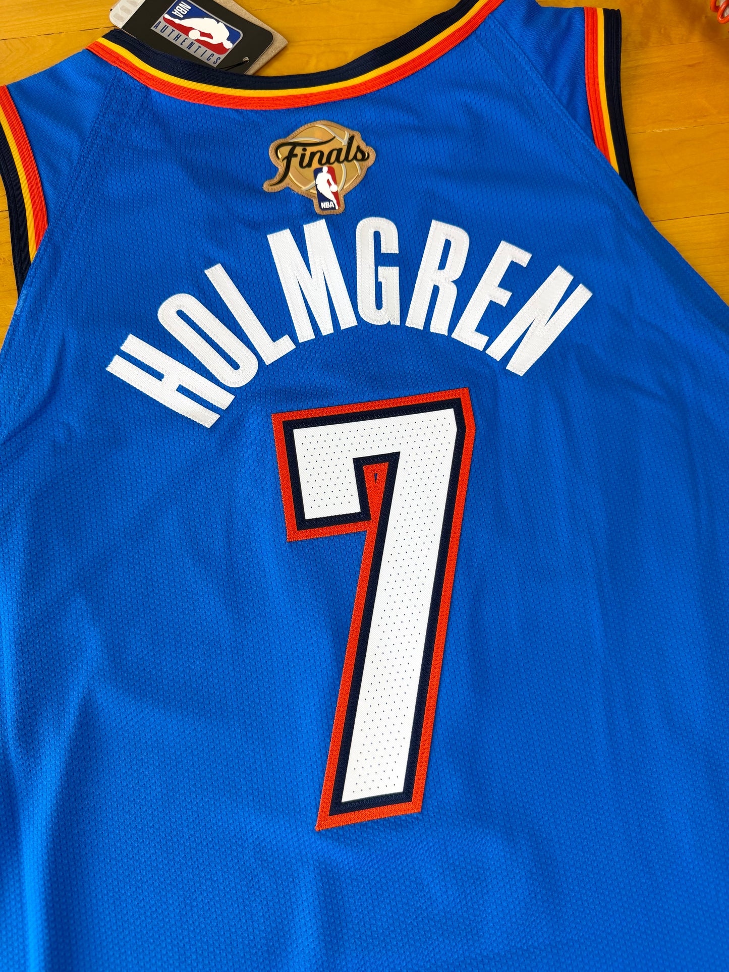 Oklahoma City Thunder Chet Holmgren 2025 NBA Finals Basketball Jersey (52/XL)