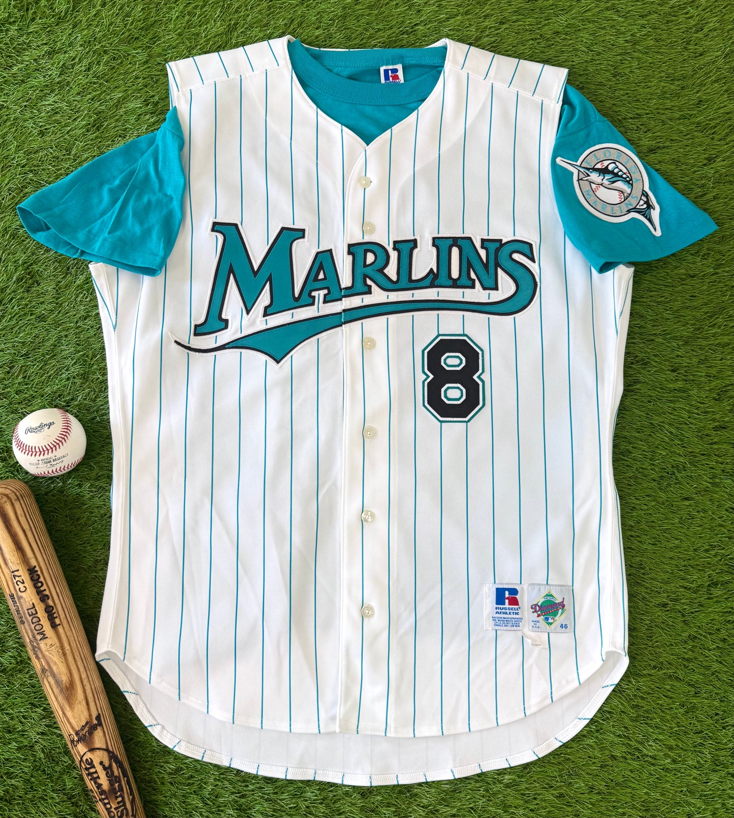 Florida Marlins 1995-1996 Andre Dawson MLB Baseball Vest Jersey and Undershirt (46/Large)