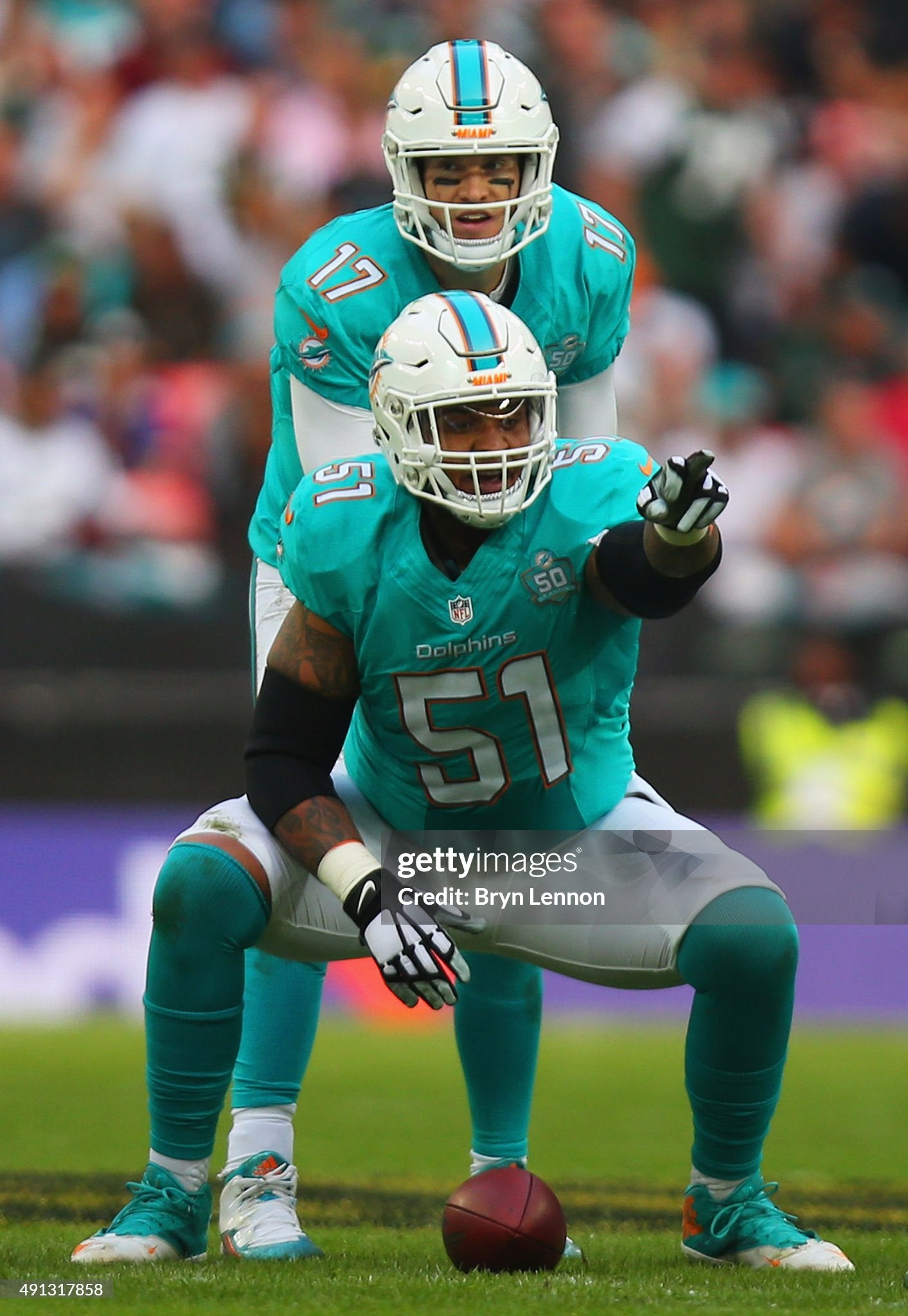 Miami Dolphins Mike Pouncey 2015 NFL Football Jersey (42/Medium)