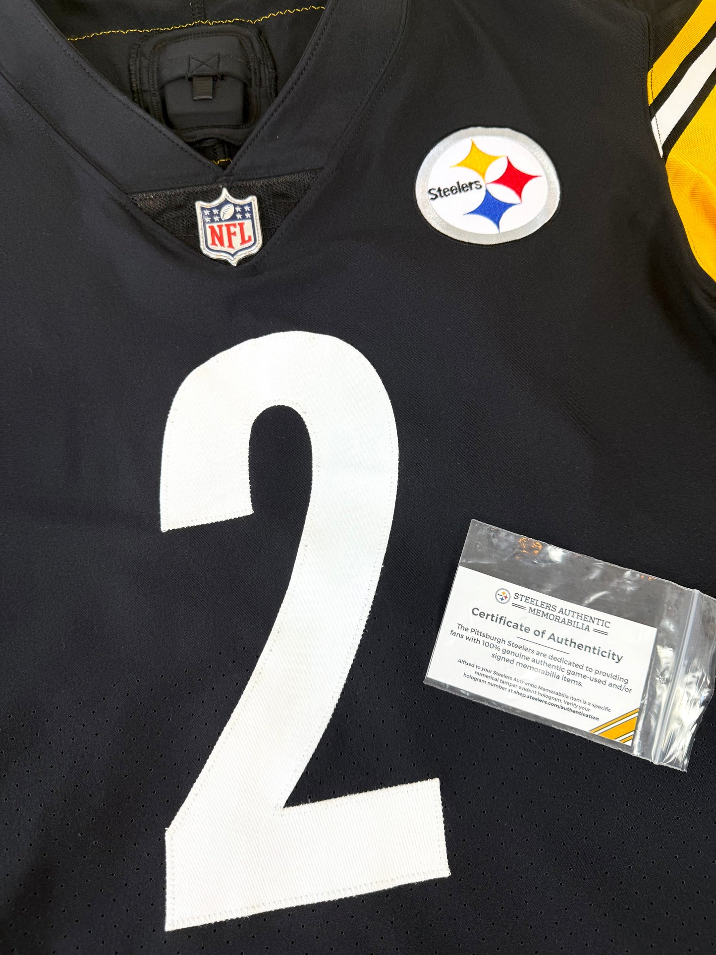 Pittsburgh Steelers 2021 Mason Rudolph Game Issued NFL Football Jersey (44/Large)