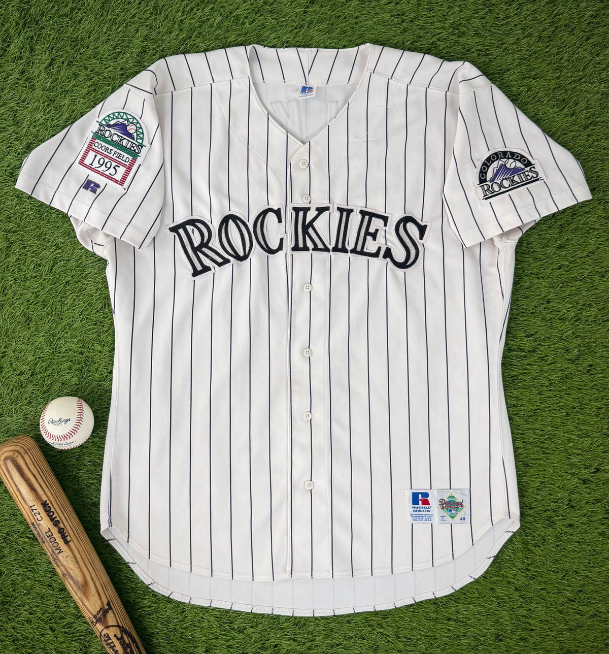 Colorado Rockies Larry Walker 1995 MLB Baseball Jersey (48/XL)