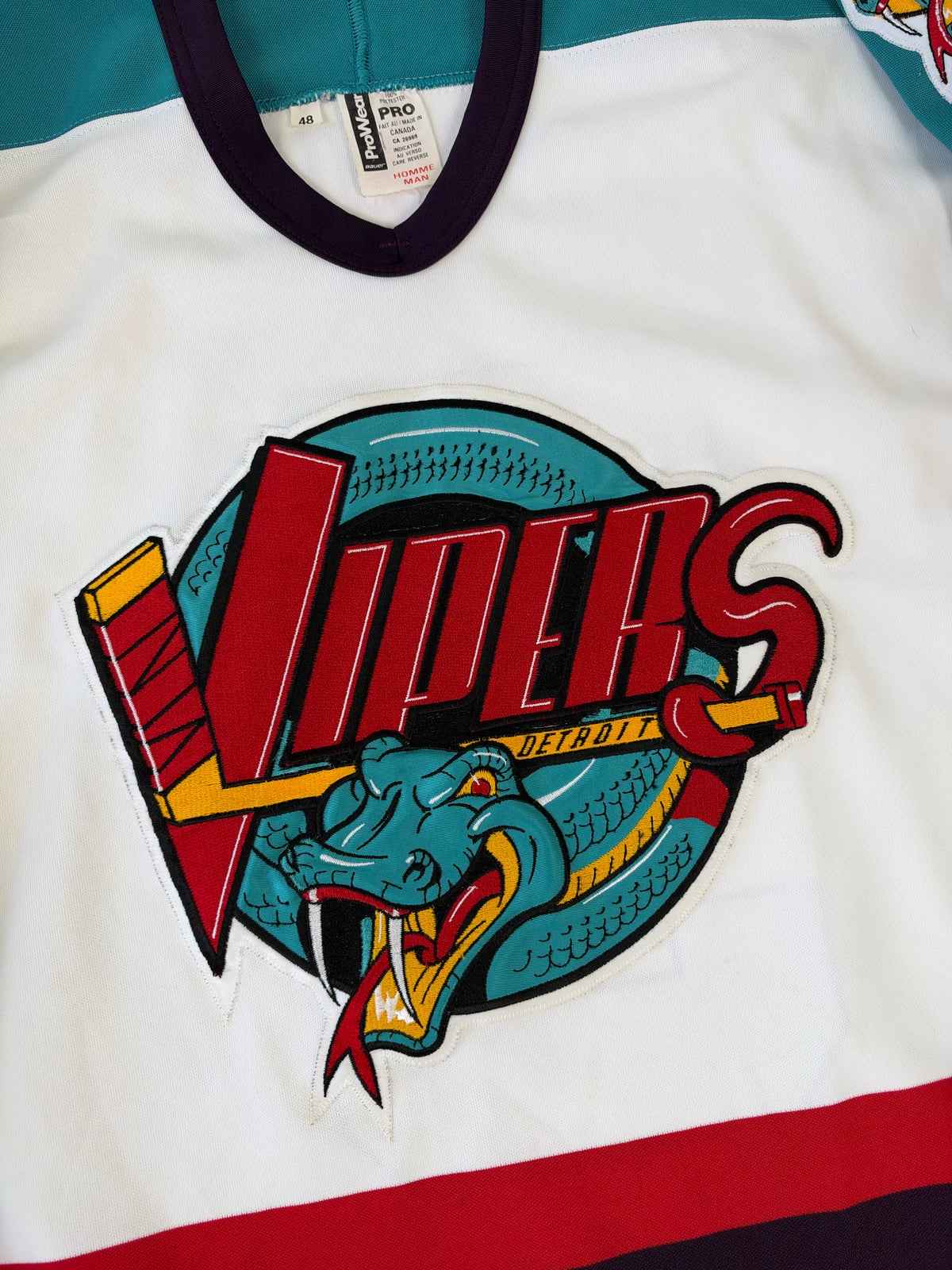 Detroit Vipers Gordie Howe 1997 IHL Hockey Jersey (48/Large)