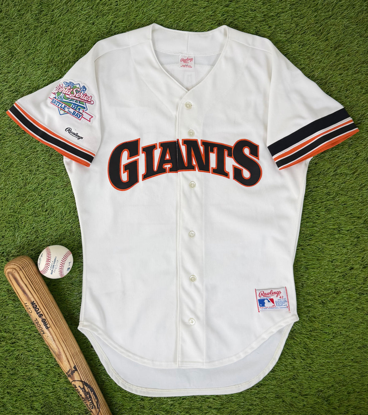 San Francisco Giants Will Clark 1989 World Series MLB Baseball Jersey (42/Large)