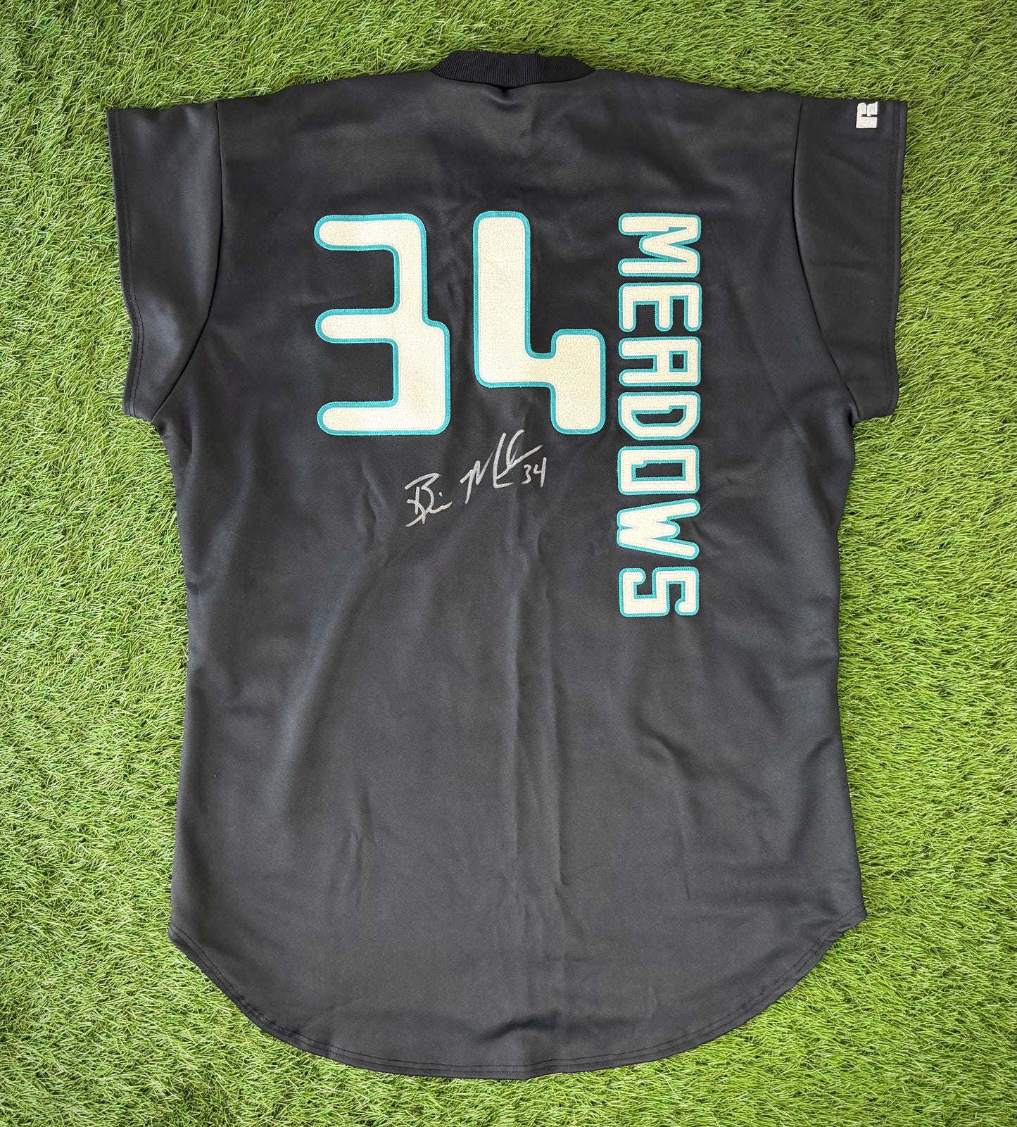 Florida Marlins Brian Meadows Autographed 1999 TATC MLB Baseball Jersey (48/XL)