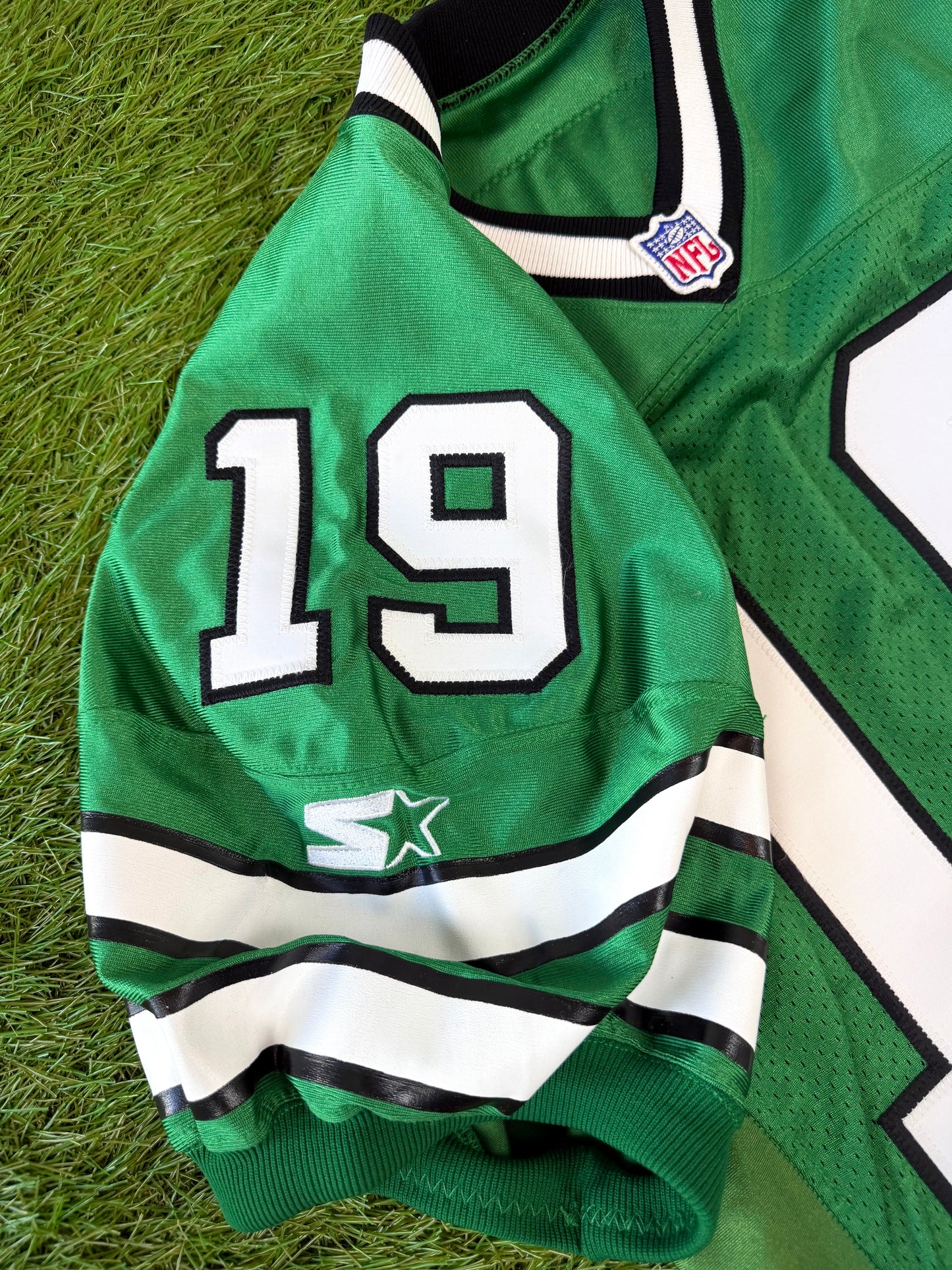 New York Jets Keyshawn Johnson 1997 Autographed Game Issued NFL Football Jersey (46/Large)