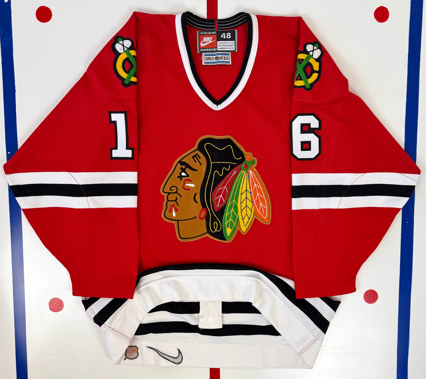 Chicago Blackhawks 1998-1999 Eddie Olczyk NHL Hockey Jersey (48/Large)