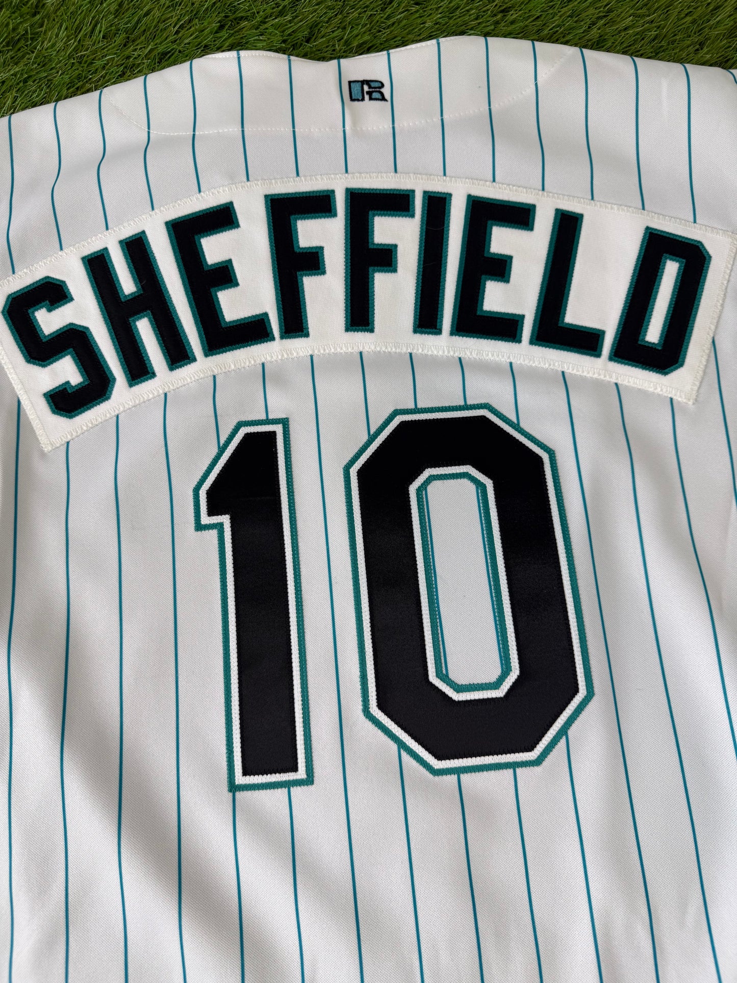 Florida Marlins Gary Sheffield 1995-1998 MLB Baseball Vest Jersey & Long Sleeved Undershirt (48/XL)