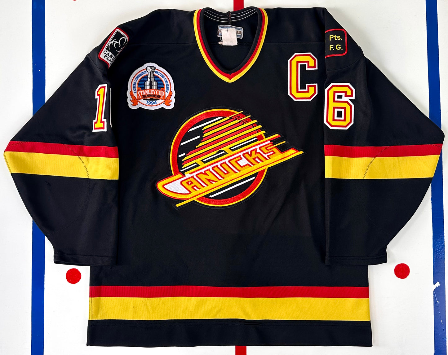 Vancouver Canucks Trevor Linden 1994 Stanley Cup Finals NHL Hockey Jersey (52/XL)