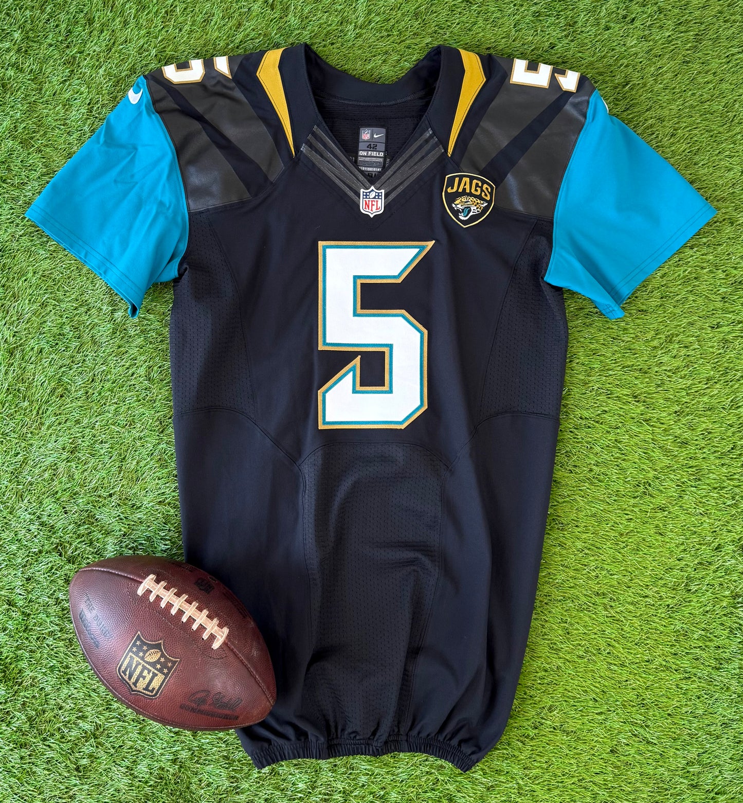 Jacksonville Jaguars Blake Bortles 2014-2016 NFL Football Jersey (42/Medium)