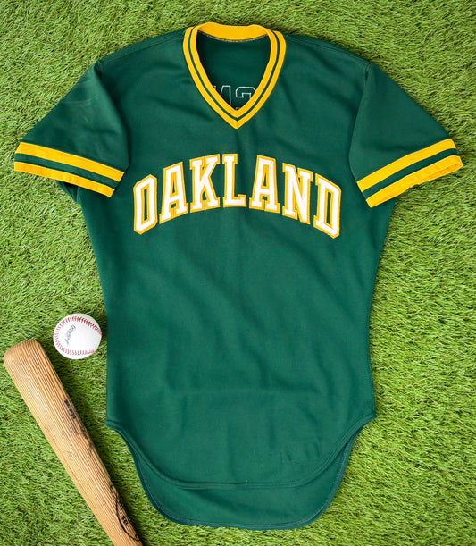 Oakland Athletics Mark Wagner 1984 Game Worn MLB Baseball Jersey (42/Large)