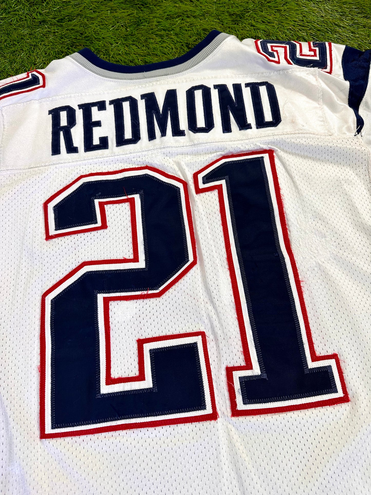 New England Patriots JR Redmond 2000 Game Worn NFL Football Jersey (48/Large)