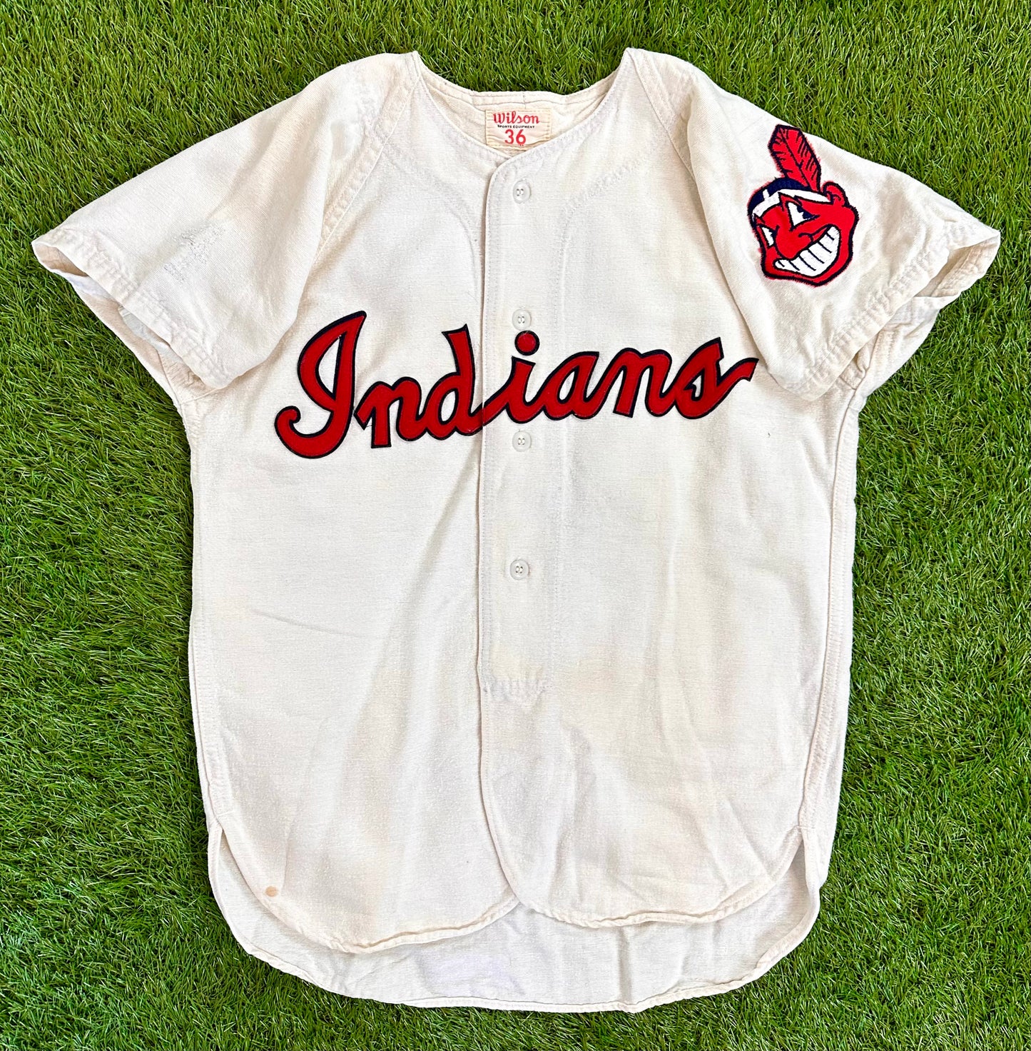 Cleveland Indians Larry Doby 1955 MLB Baseball Jersey 36 Small