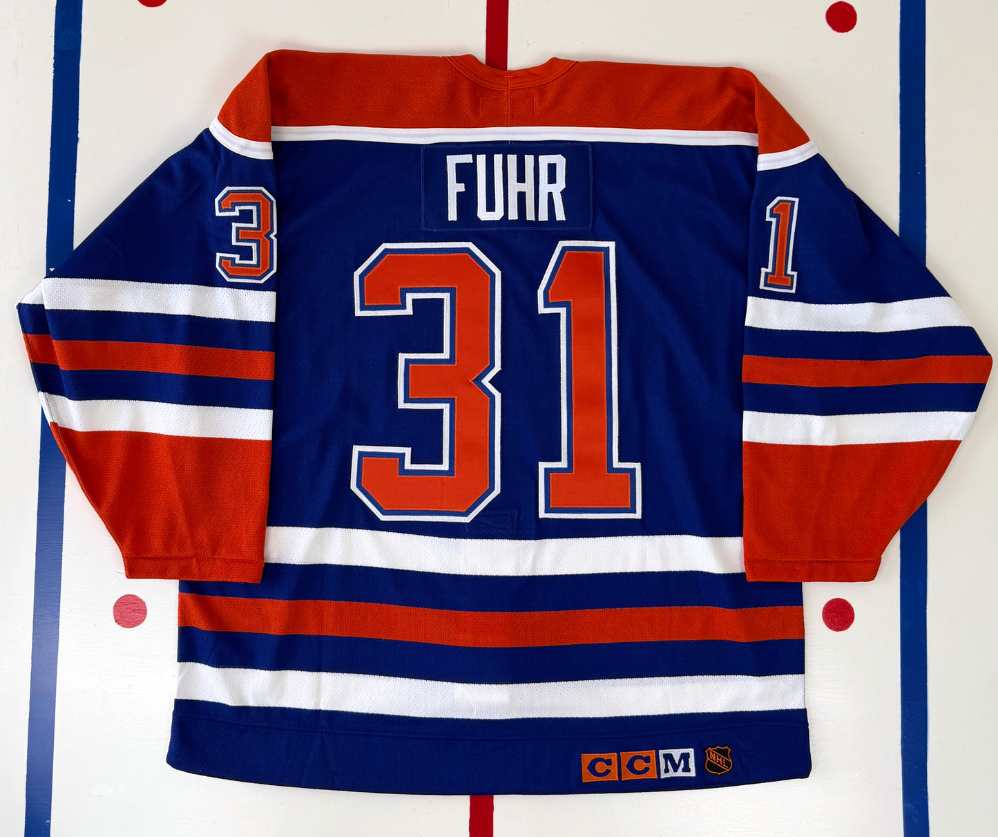 Edmonton Oilers Grant Fuhr 1990-1991 NHL Hockey Jersey (52/XL)