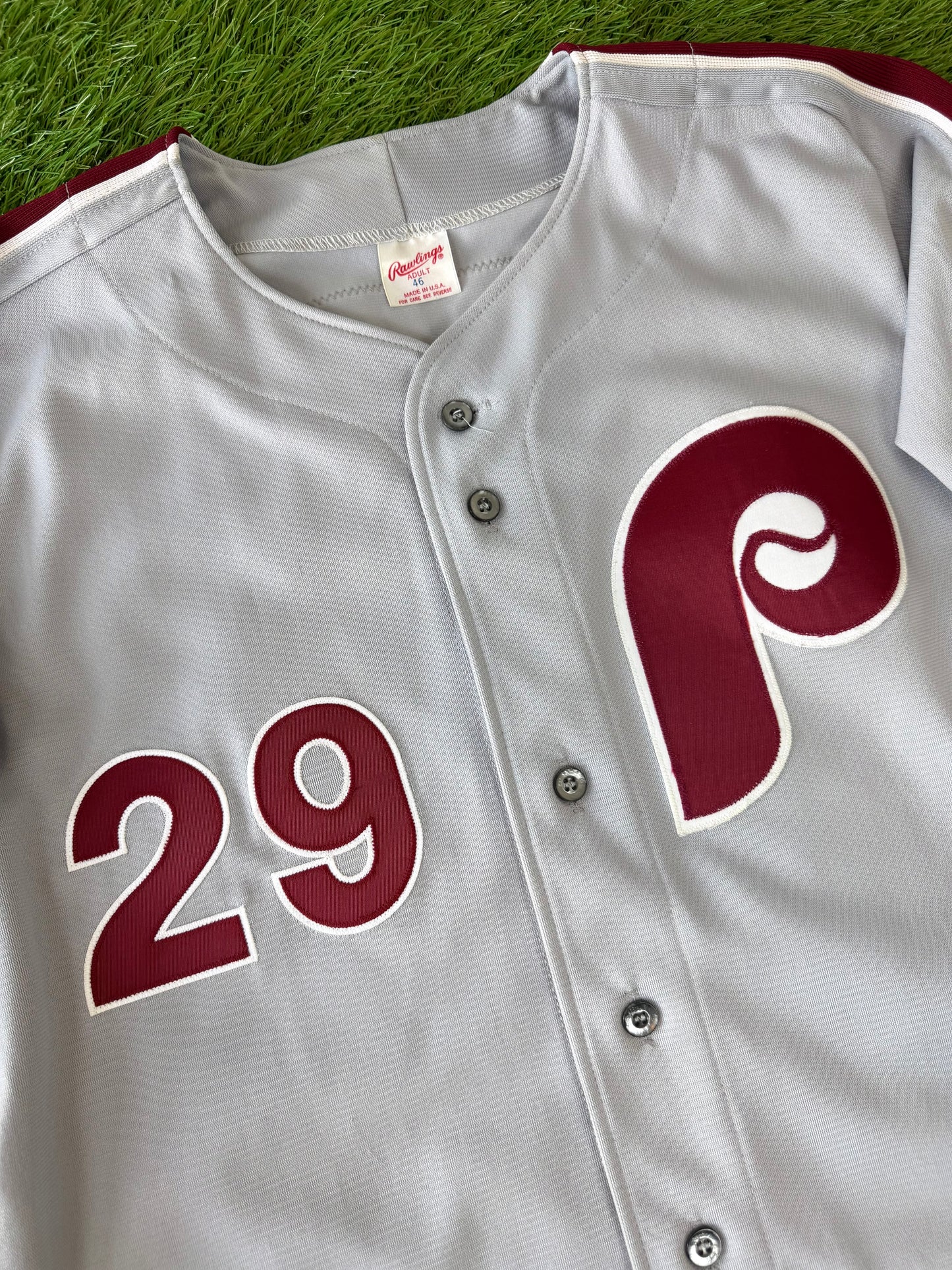 Philadelphia Phillies John Kruk 1991 MLB Baseball Jersey (46/XL)