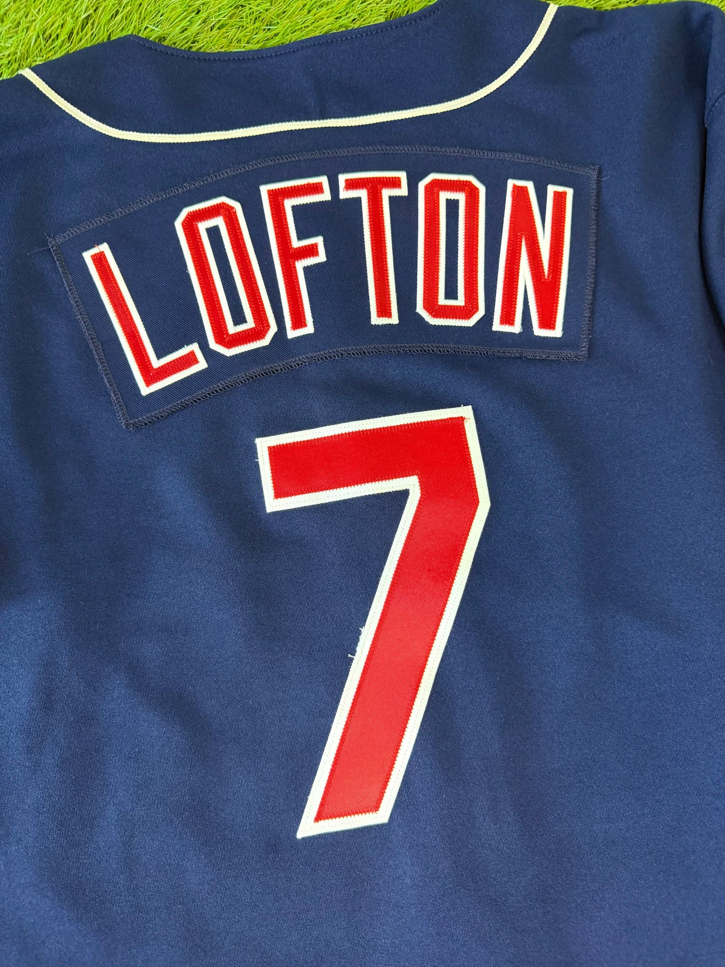 Cleveland Indians Kenny Lofton 1995 World Series MLB Baseball Jersey (52/XXL)