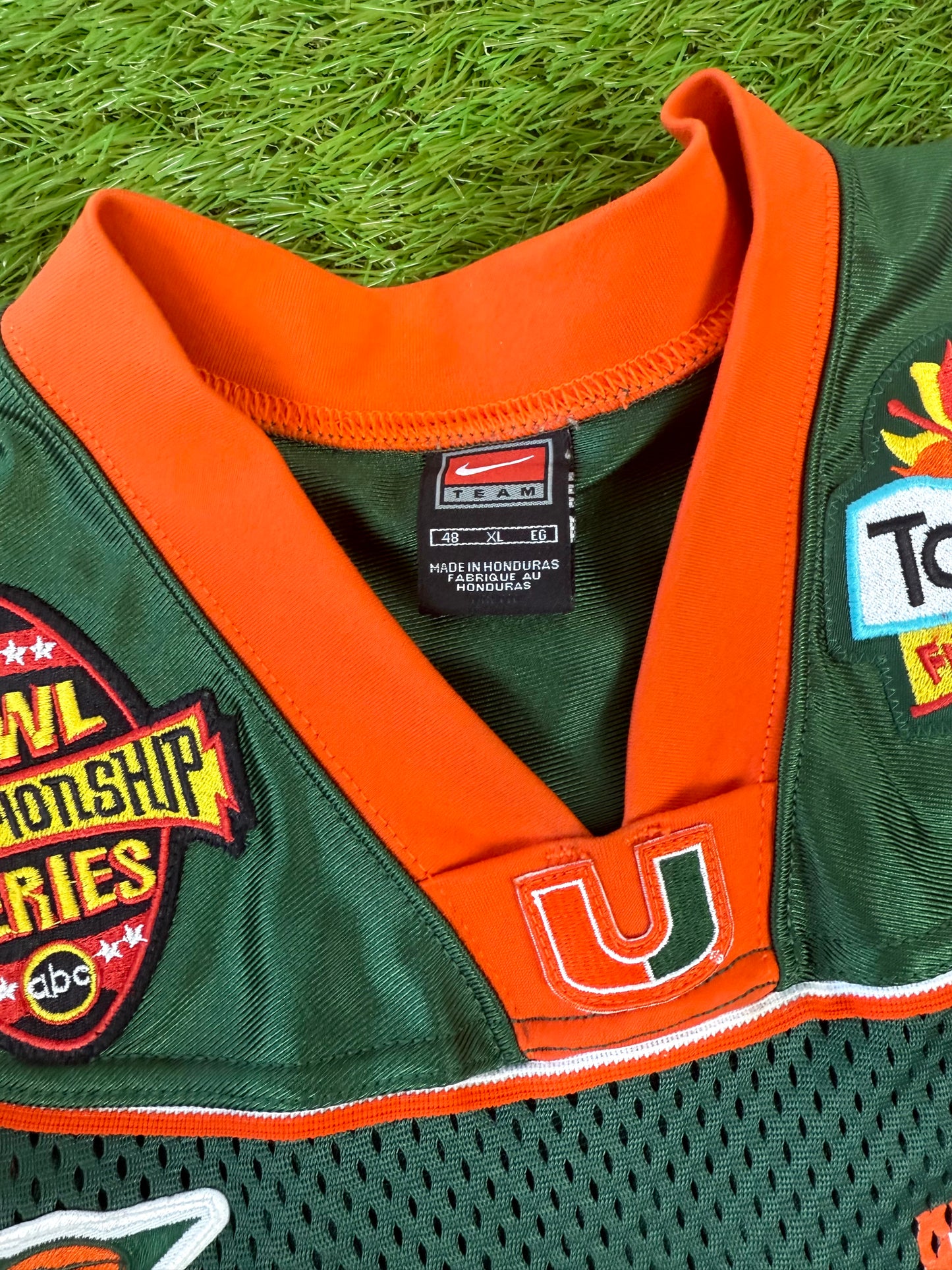 Miami Hurricanes Kellen Winslow Jr. 2003 Tostitos Bowl College Football BCS National Championship Jersey (48/XL)