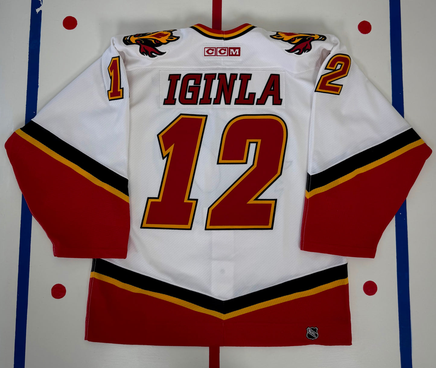 Calgary Flames Jarome Iginla 2004 Stanley Cup Finals NHL Hockey Jersey (48/Large)