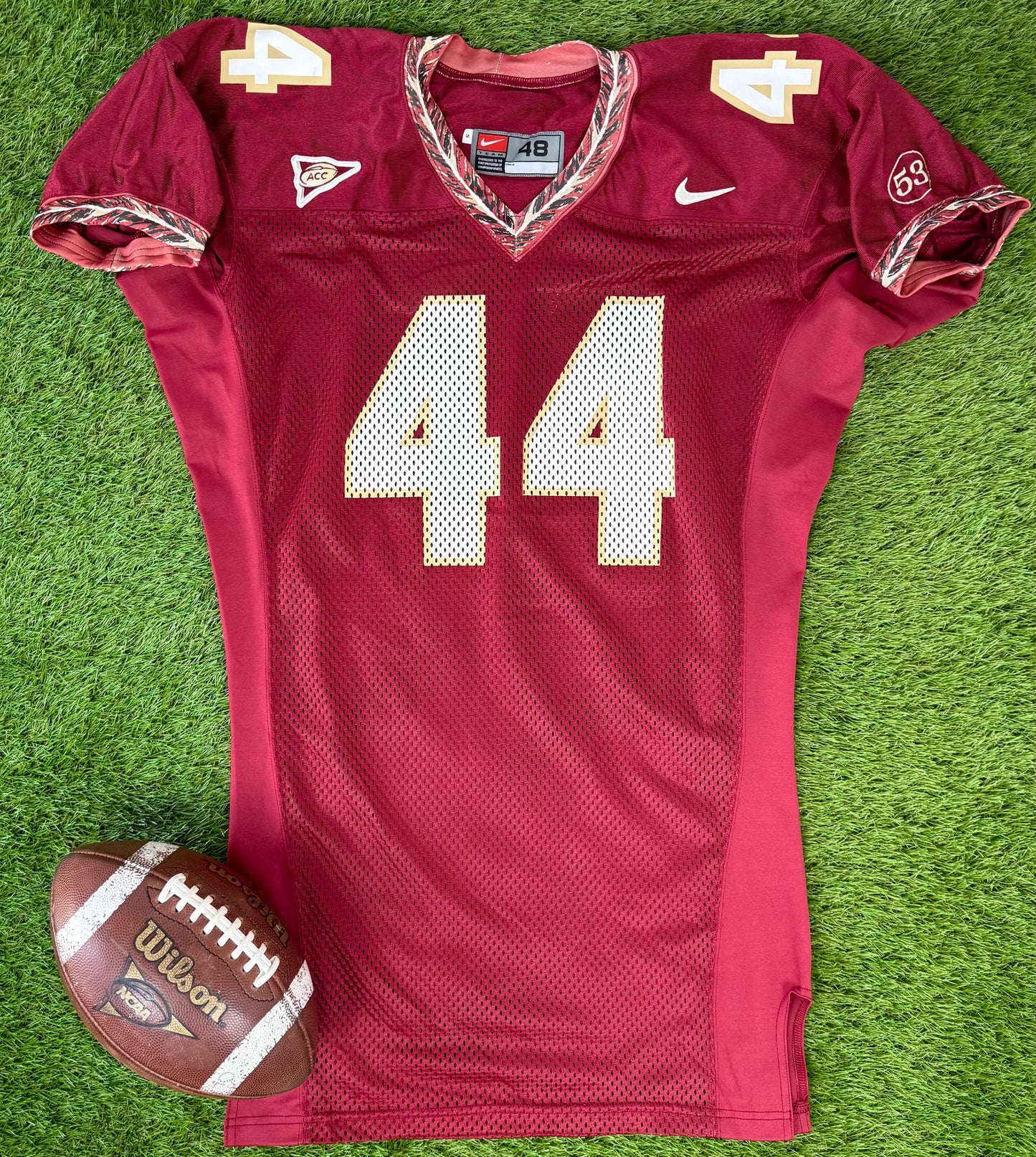 Florida State University Seminoles Game Worn Bradley Jennings 2001 College Football Jersey (48/XL)