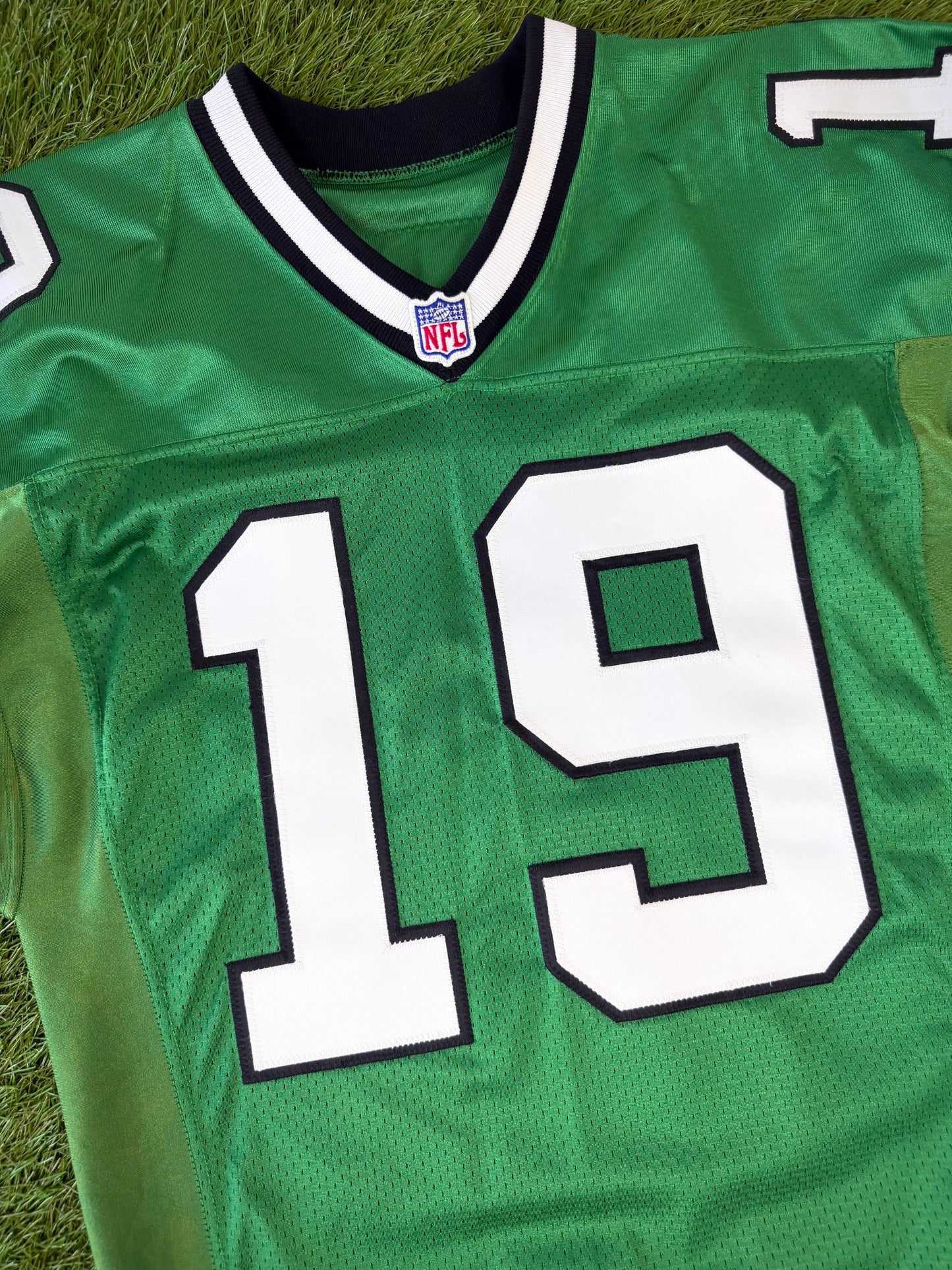 New York Jets Keyshawn Johnson 1997 Autographed Game Issued NFL Football Jersey (46/Large)