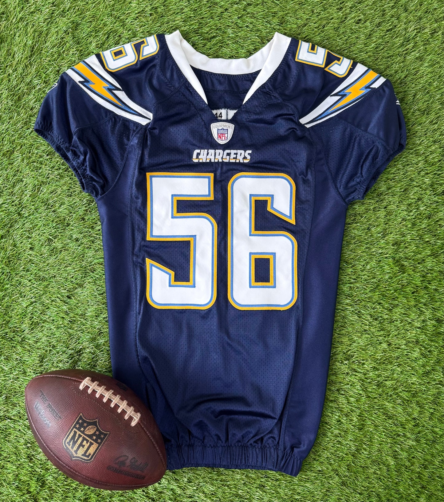 San Diego Chargers Shawne Merriman Team Issued Autographed NFL Football Jersey (44/Large)