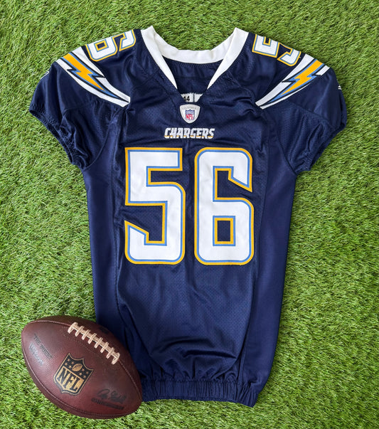 San Diego Chargers Shawne Merriman Team Issued Autographed NFL Football Jersey (44/Large)