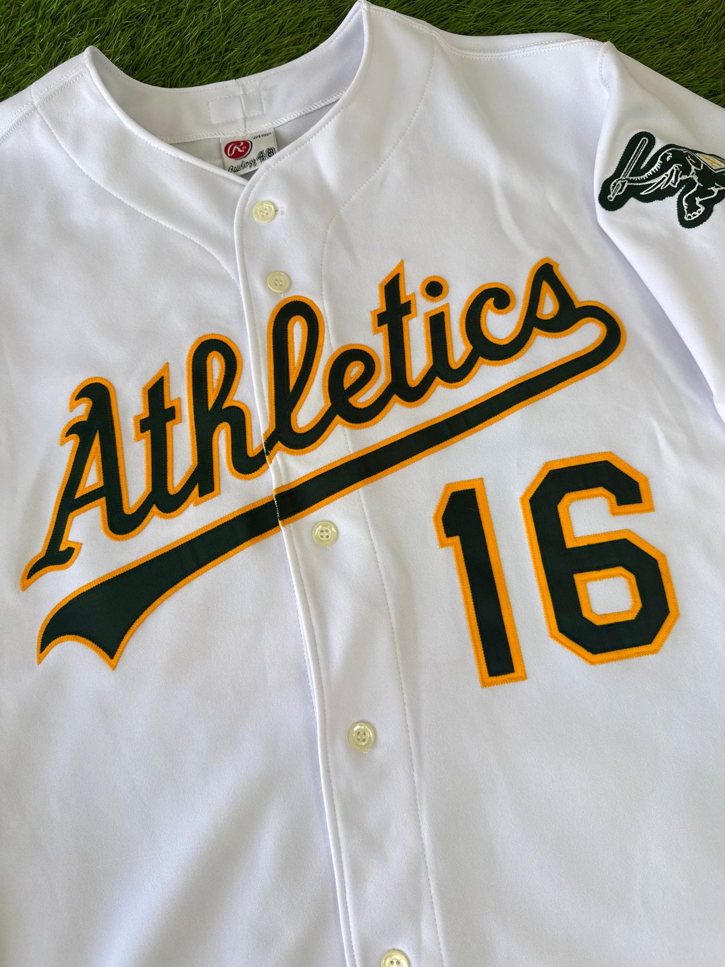 Oakland Athletics Jason Giambi Autographed 2001 MLB Baseball Jersey (48/XL)