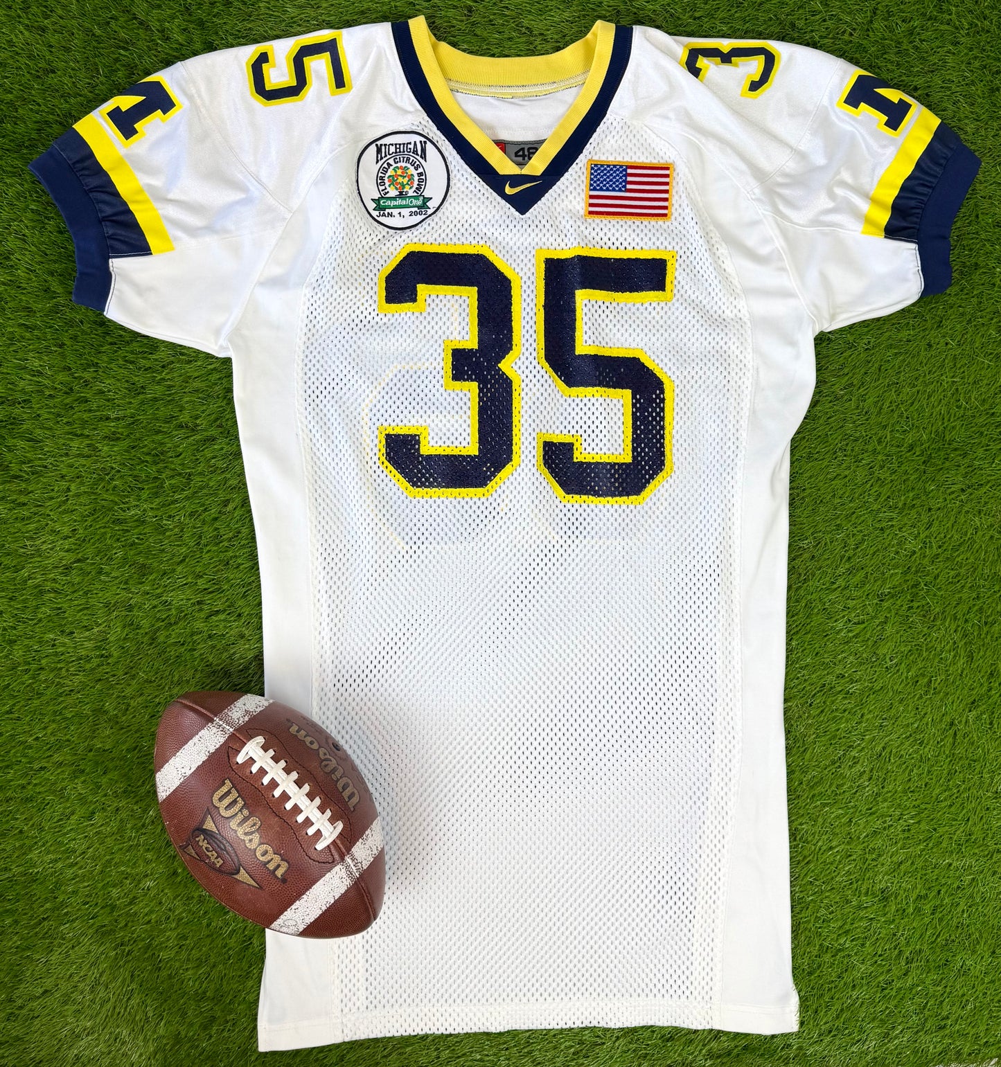 Michigan Wolverines B.J. Askew 2002 Citrus Bowl College Football Jersey (48/XL)