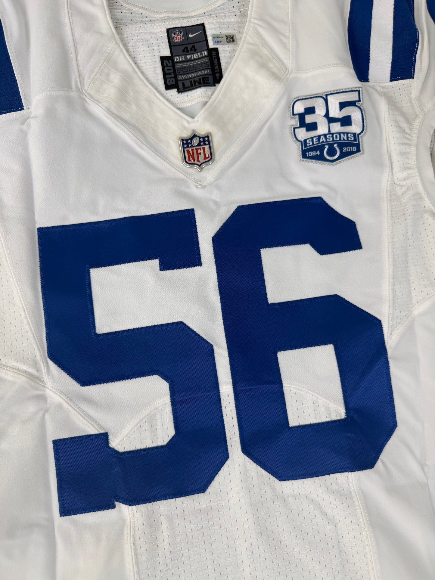 Indianapolis Colts Quenton Nelson 2018 NFL Football Jersey (44/Large)